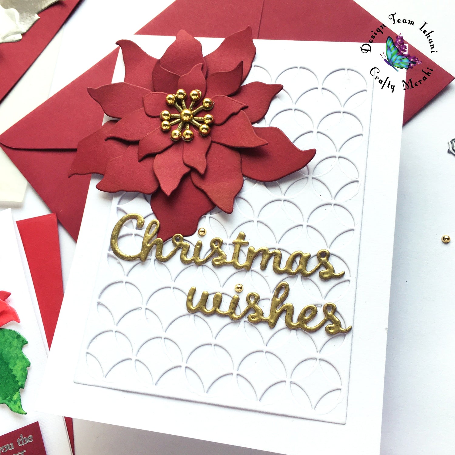 Die cut Christmas card by Ishani