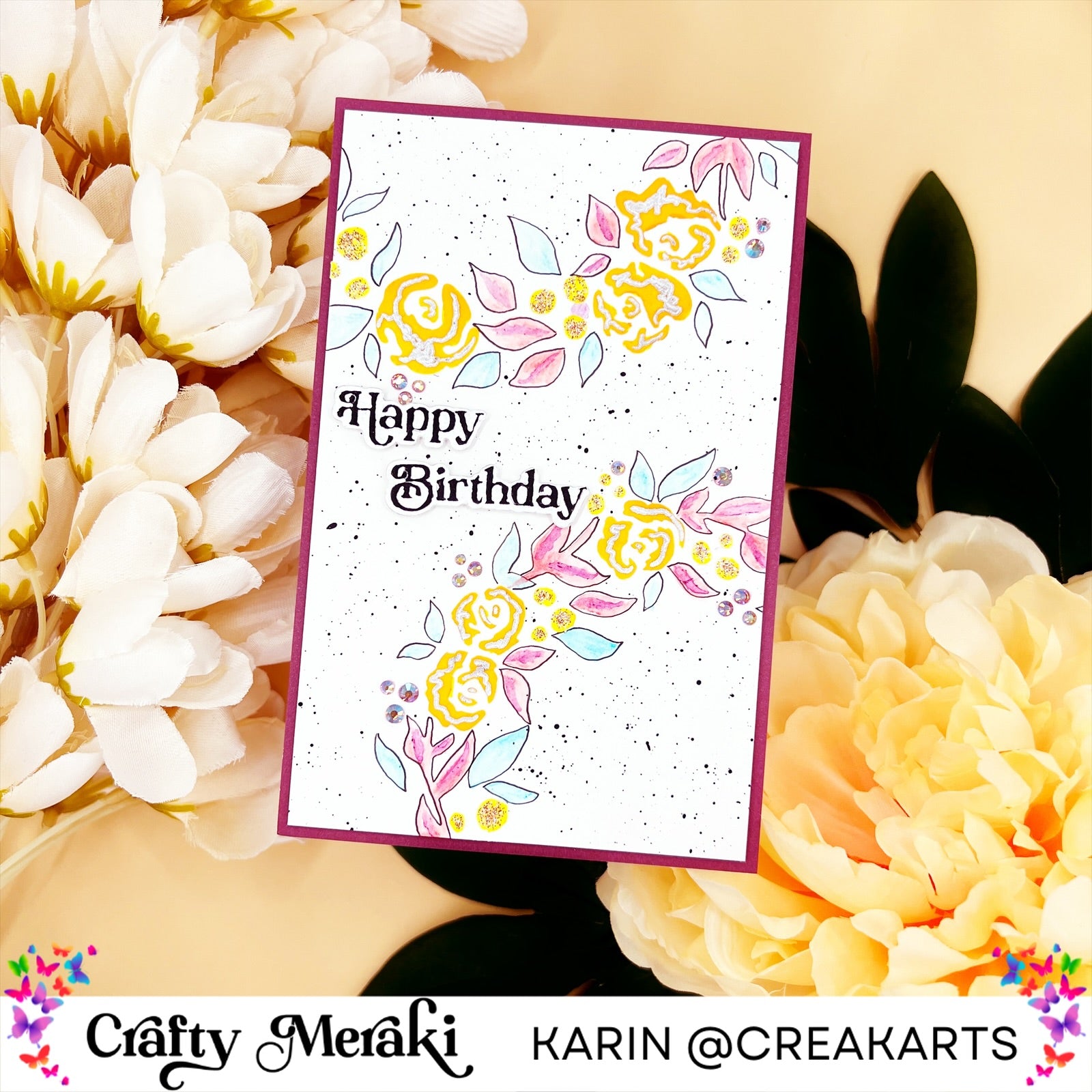 Multiple stencil techniques in one card.