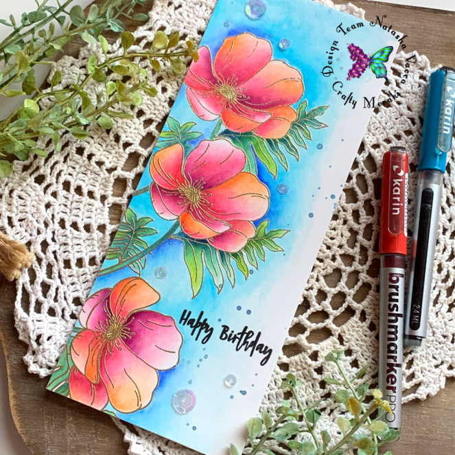 Gorgeous Poppies + Karin Markers with Natasha!