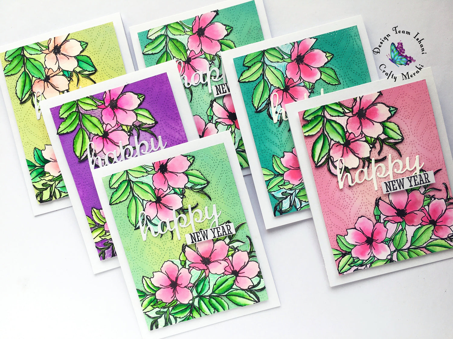 Happy New Year wishes by Ishani - 1 Design - 6 Cards