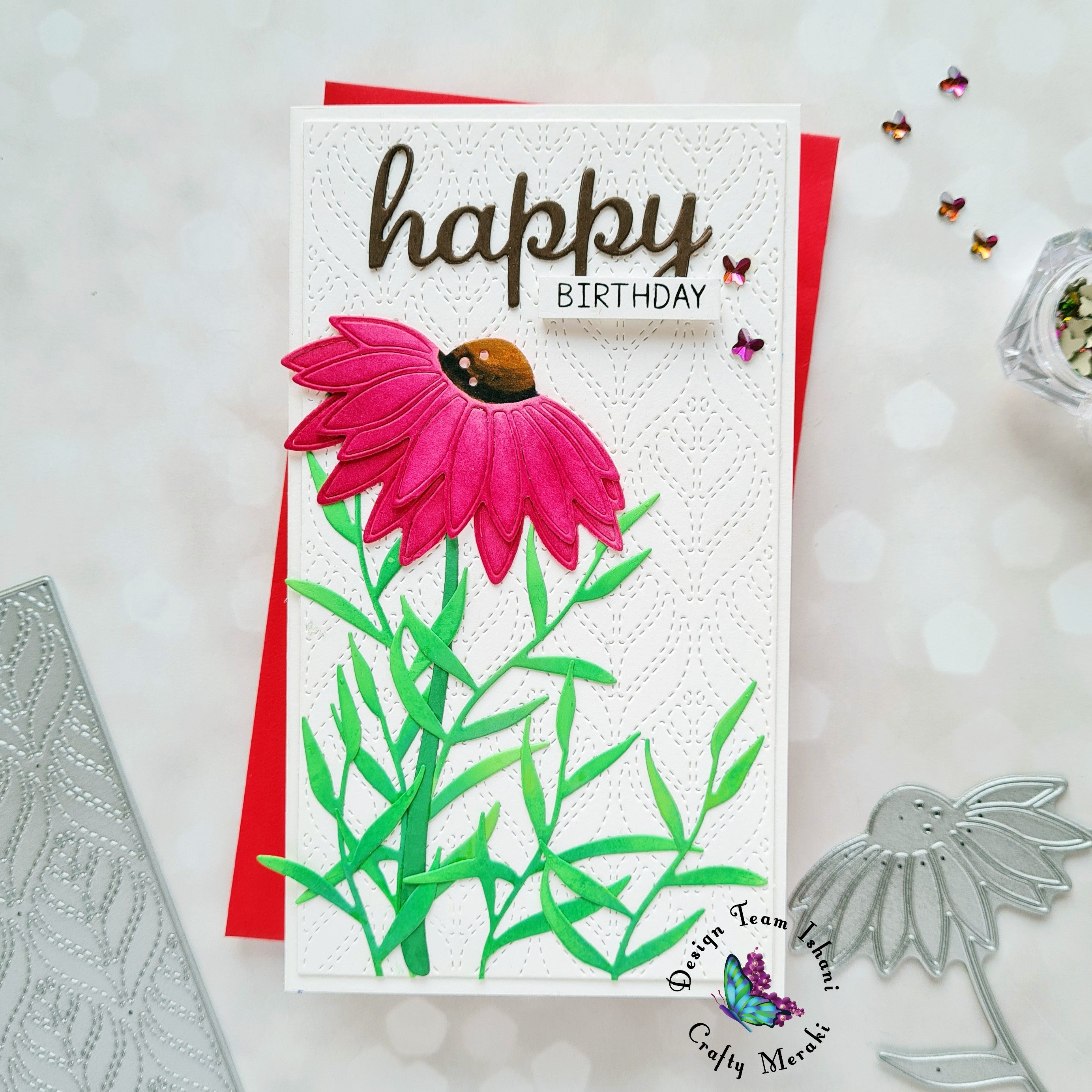 Floral Birthday card with Rachel Flora