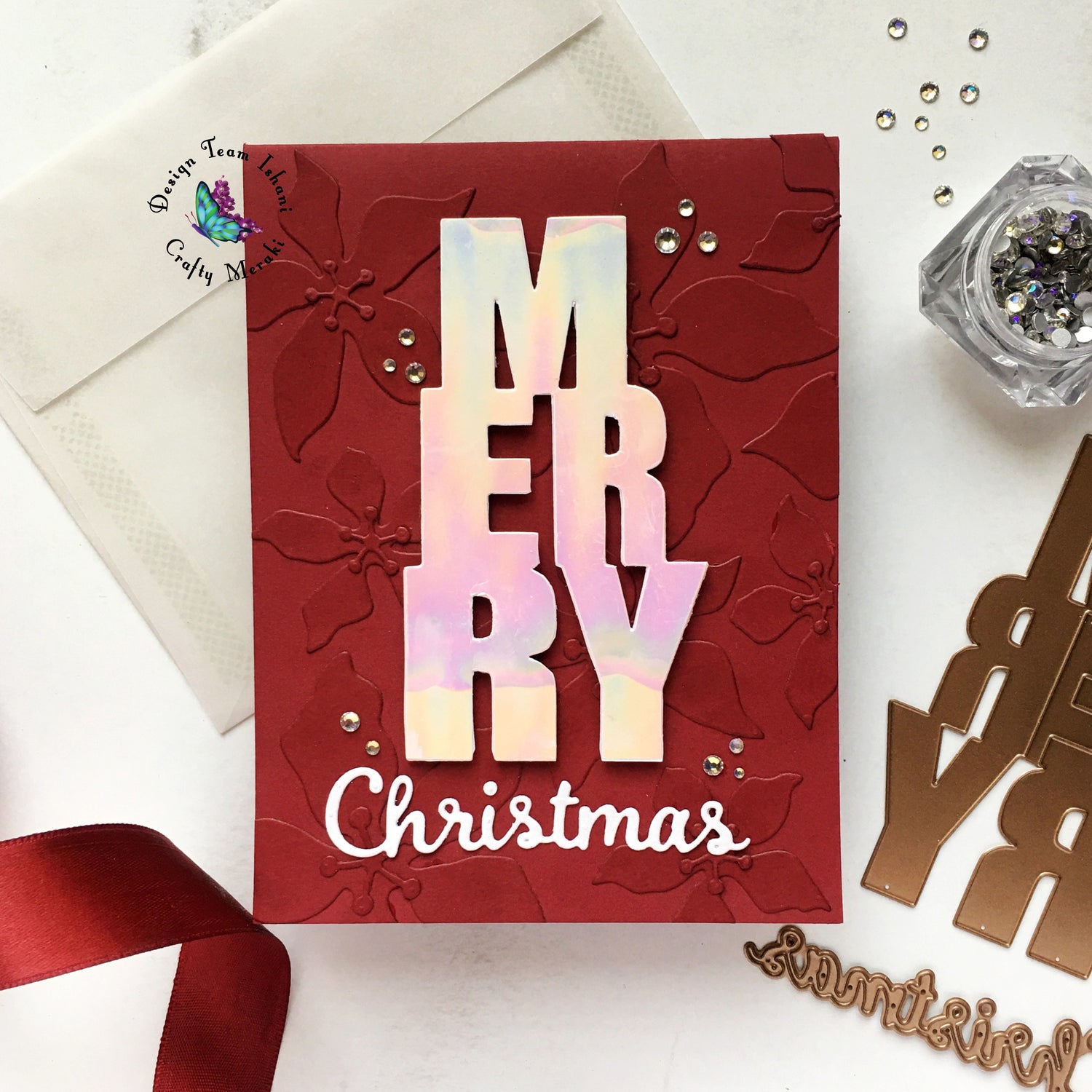 Faux dry embossing technique - Ishani