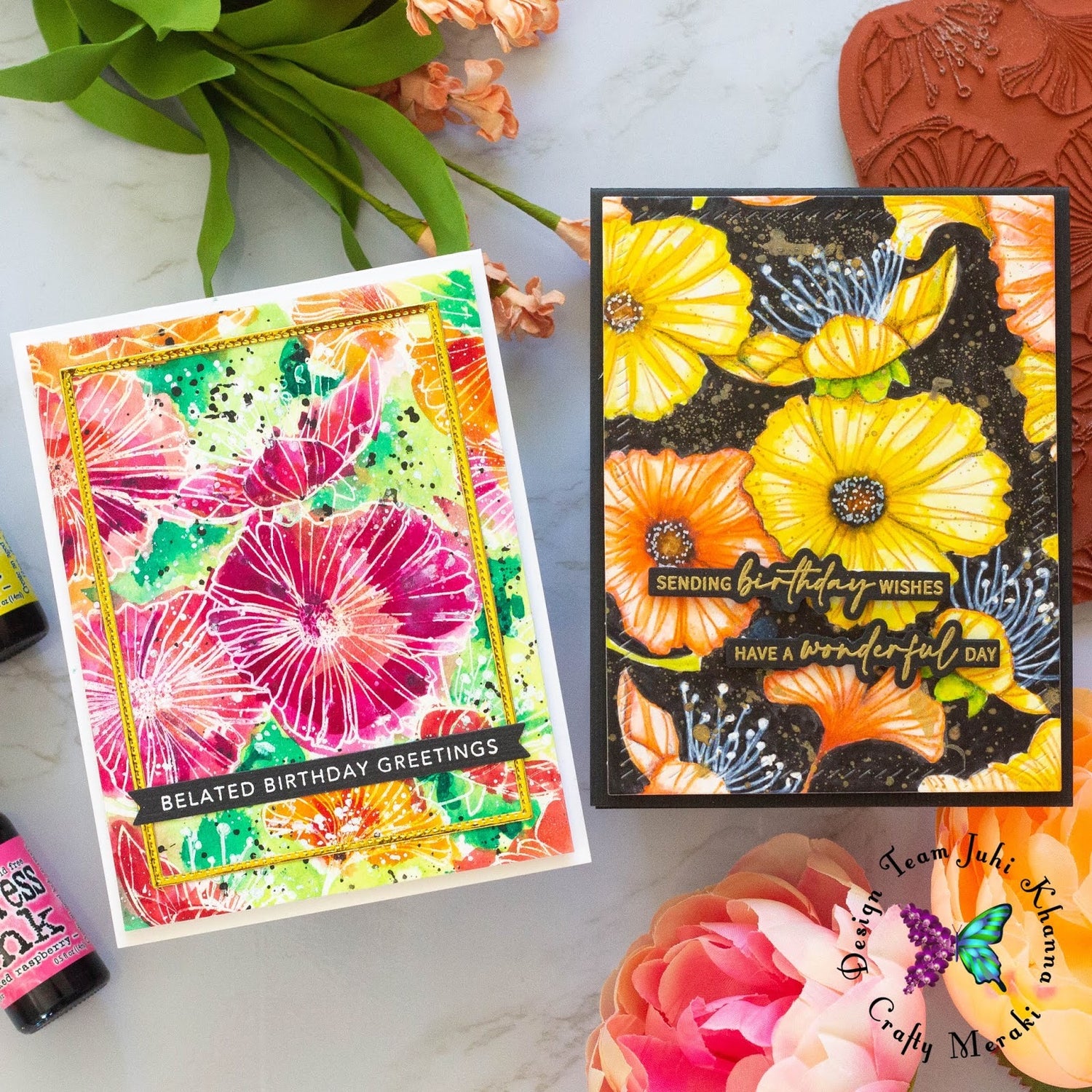 2 Gorgeous Watercolor cards with Juhi!