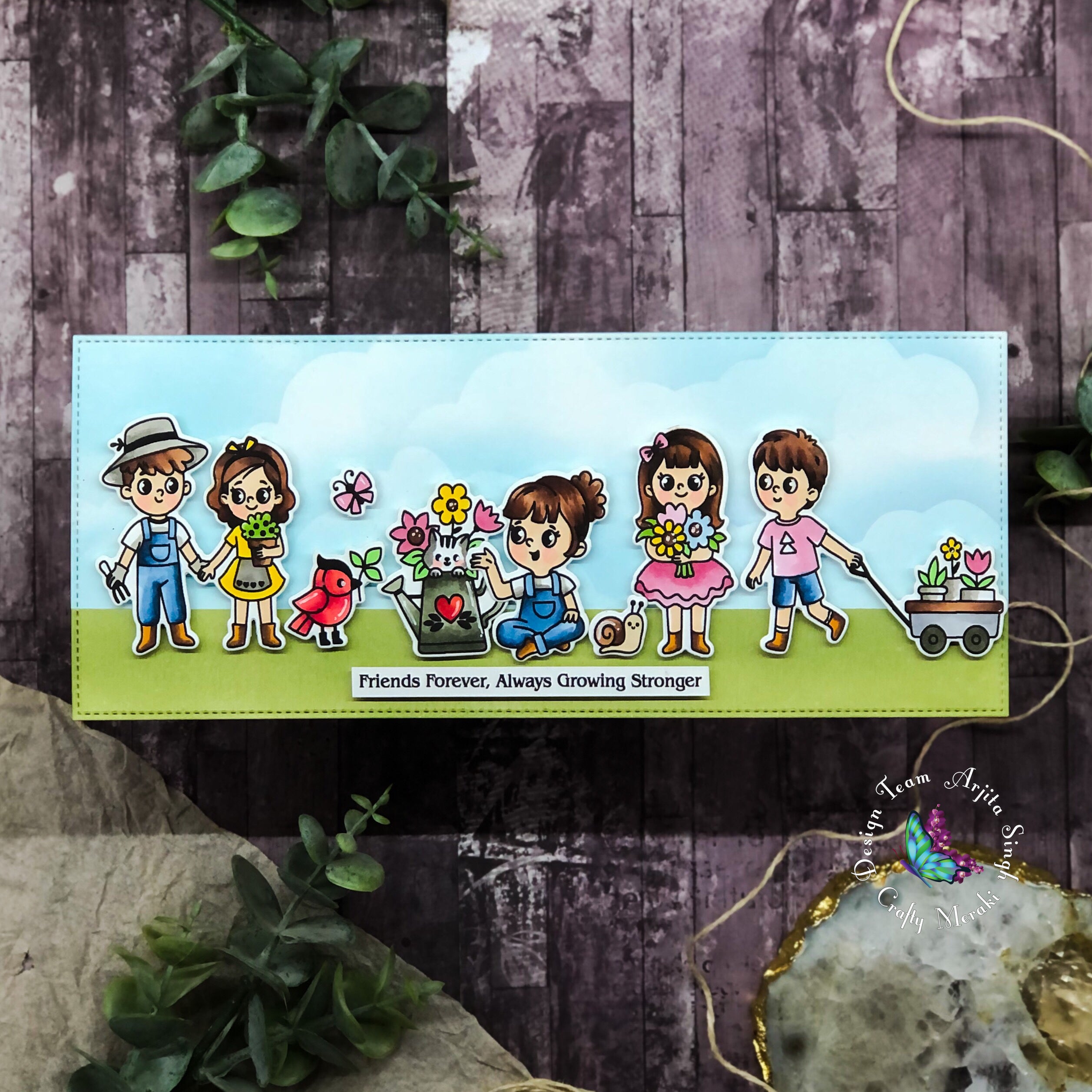 Crafty Meraki Little Green Thumbs Stamp Set