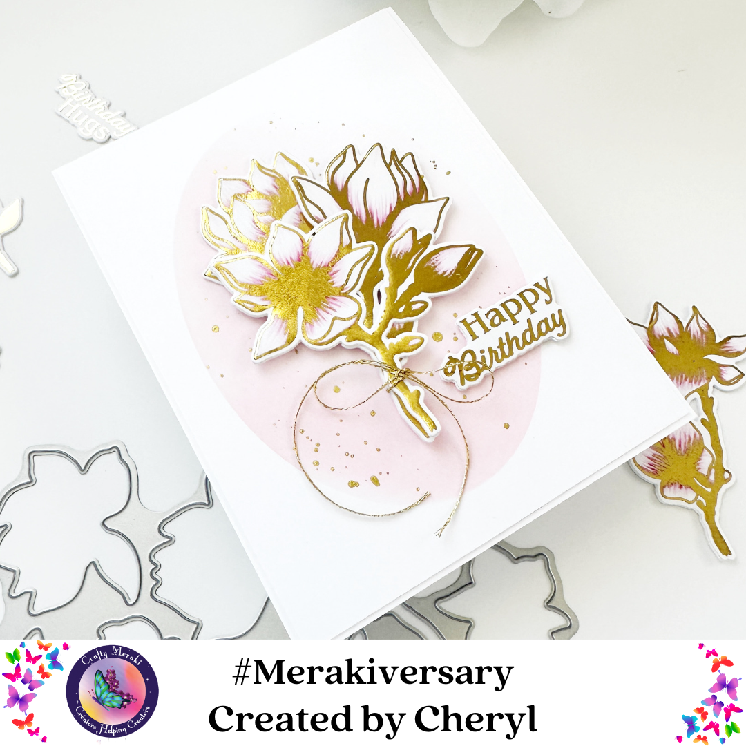Crafty Meraki Whimsical Magnolias Coordinating Meraki Para-Dies