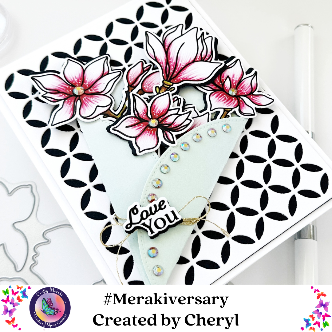 Crafty Meraki Whimsical Magnolias Coordinating Meraki Para-Dies