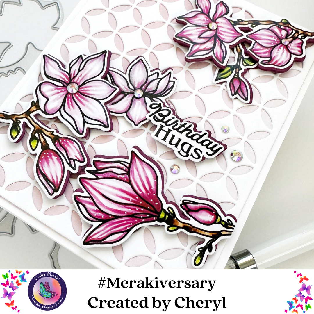 Crafty Meraki Whimsical Magnolias Coordinating Meraki Para-Dies
