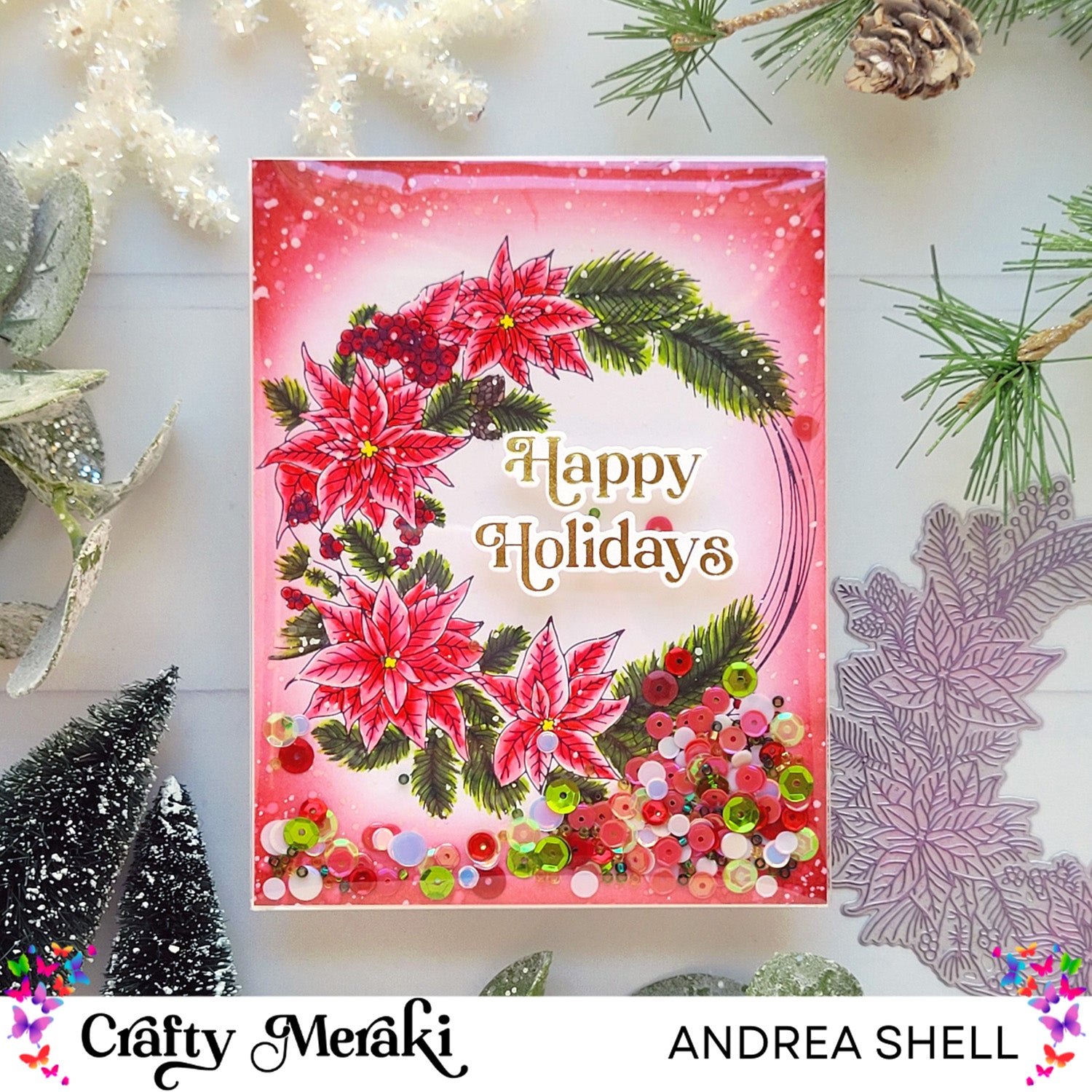 Crafty Meraki Gilded Holiday Expressions Press-Tacular Plate