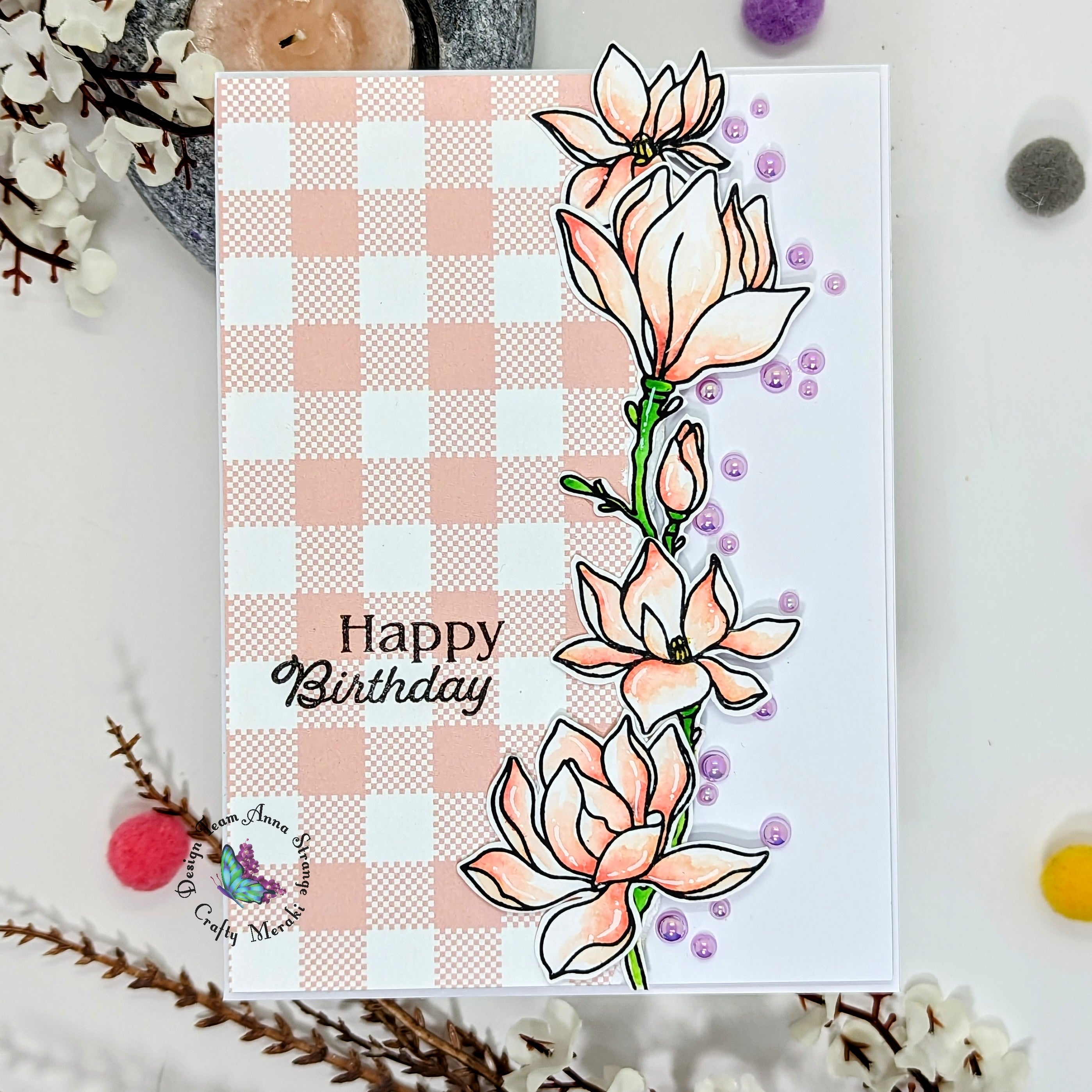 Crafty Meraki Whimsical Magnolias Stamp Set