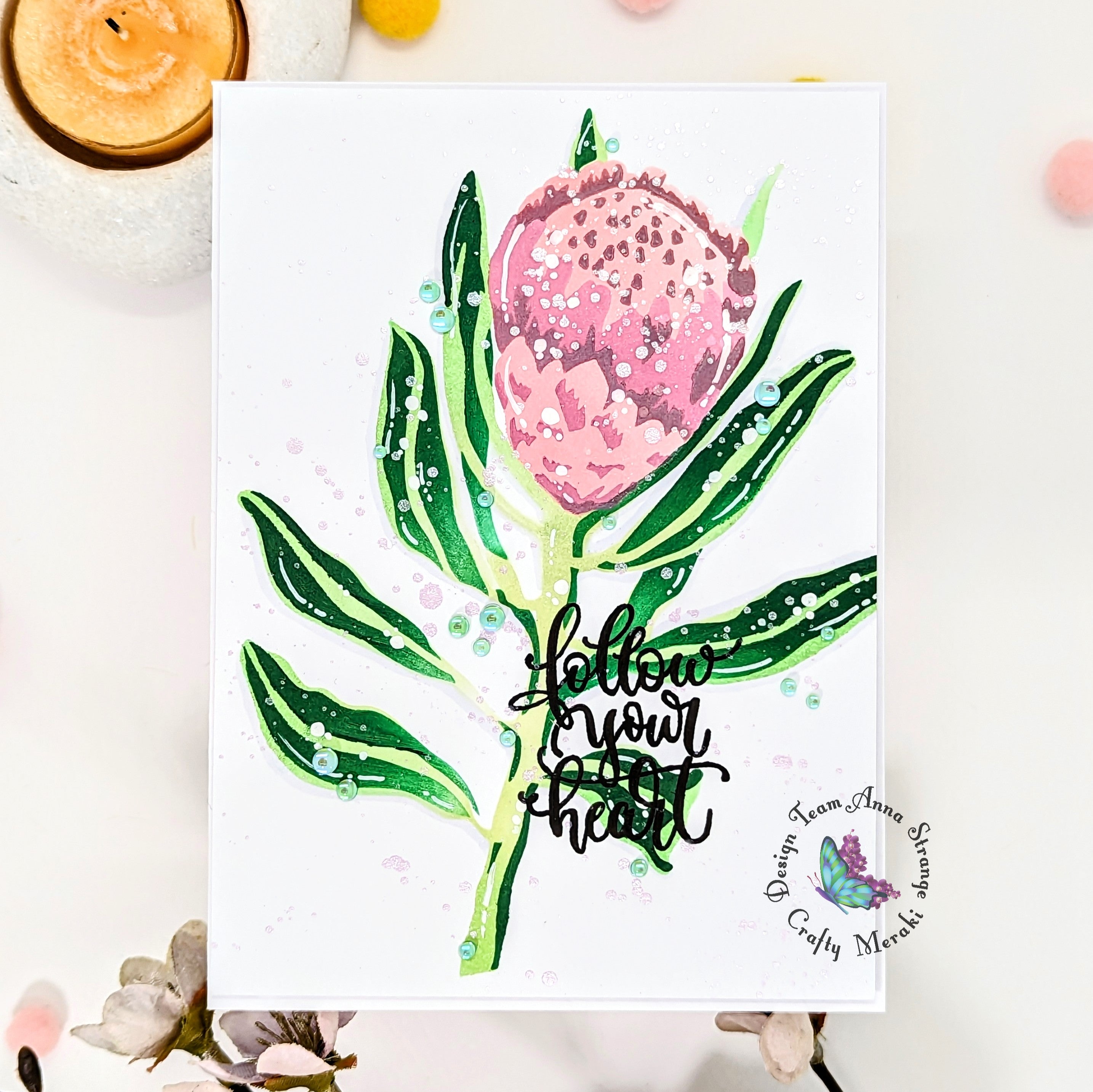 Crafty Meraki Protea Paradise Layering Stencil Set