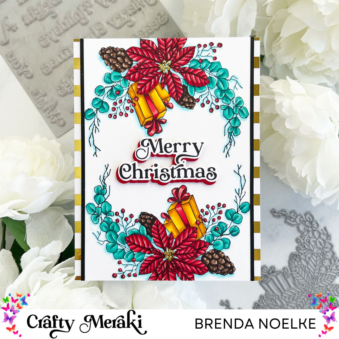 Crafty Meraki Gilded Holiday Expressions Press-Tacular Plate