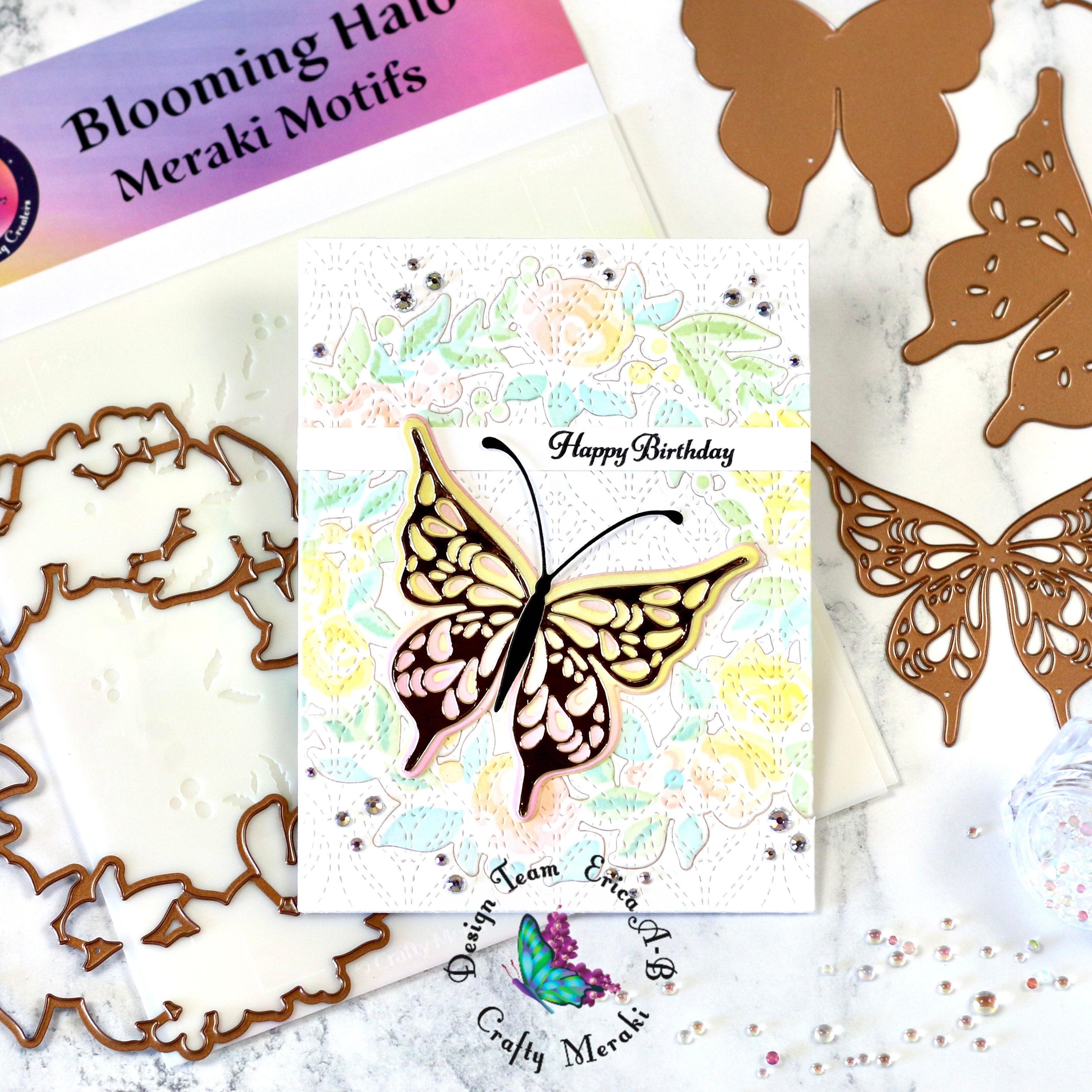 Crafty Meraki Blooming Halo Layering Stencil Set