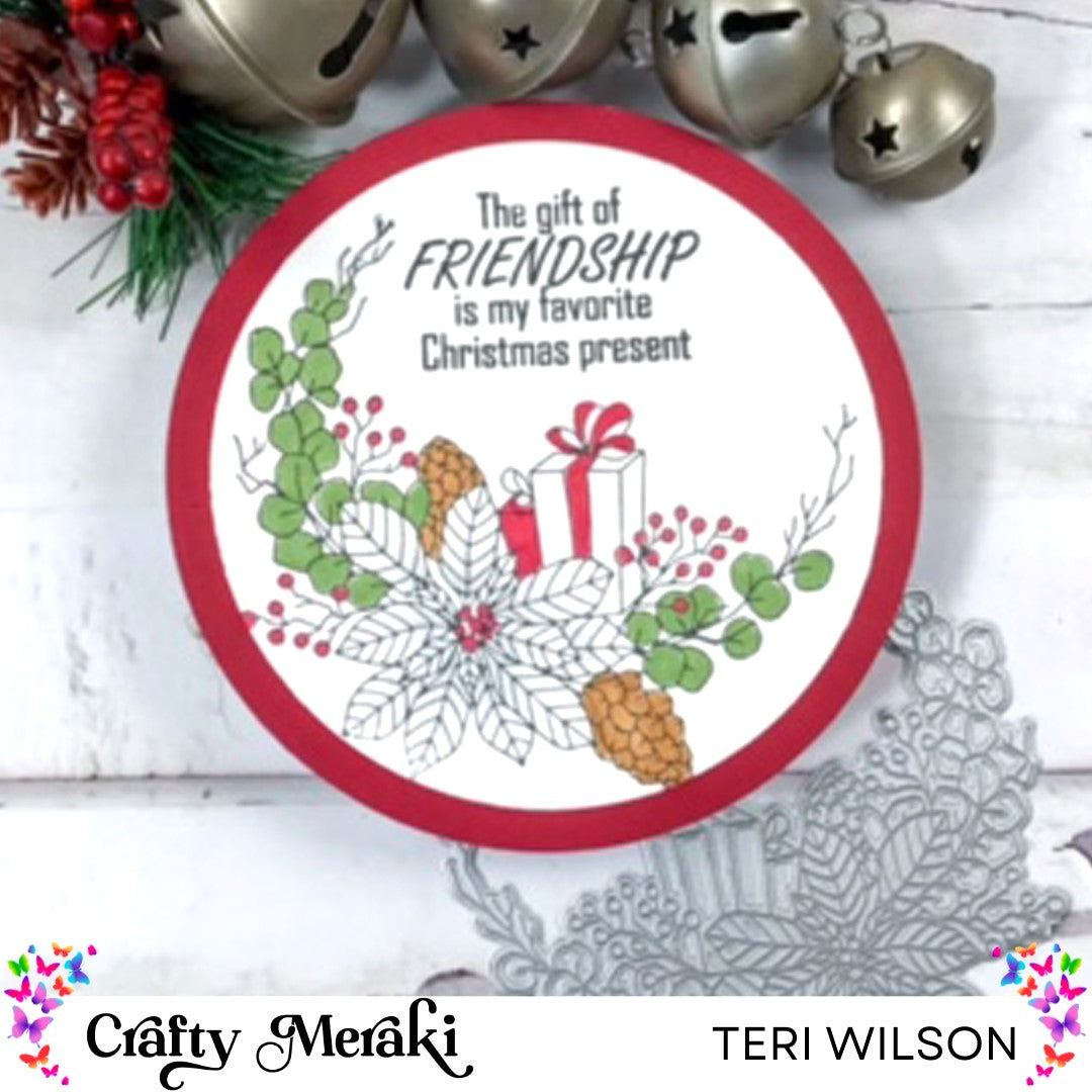 Crafty Meraki Gilded Holiday Expressions Press-Tacular Plate
