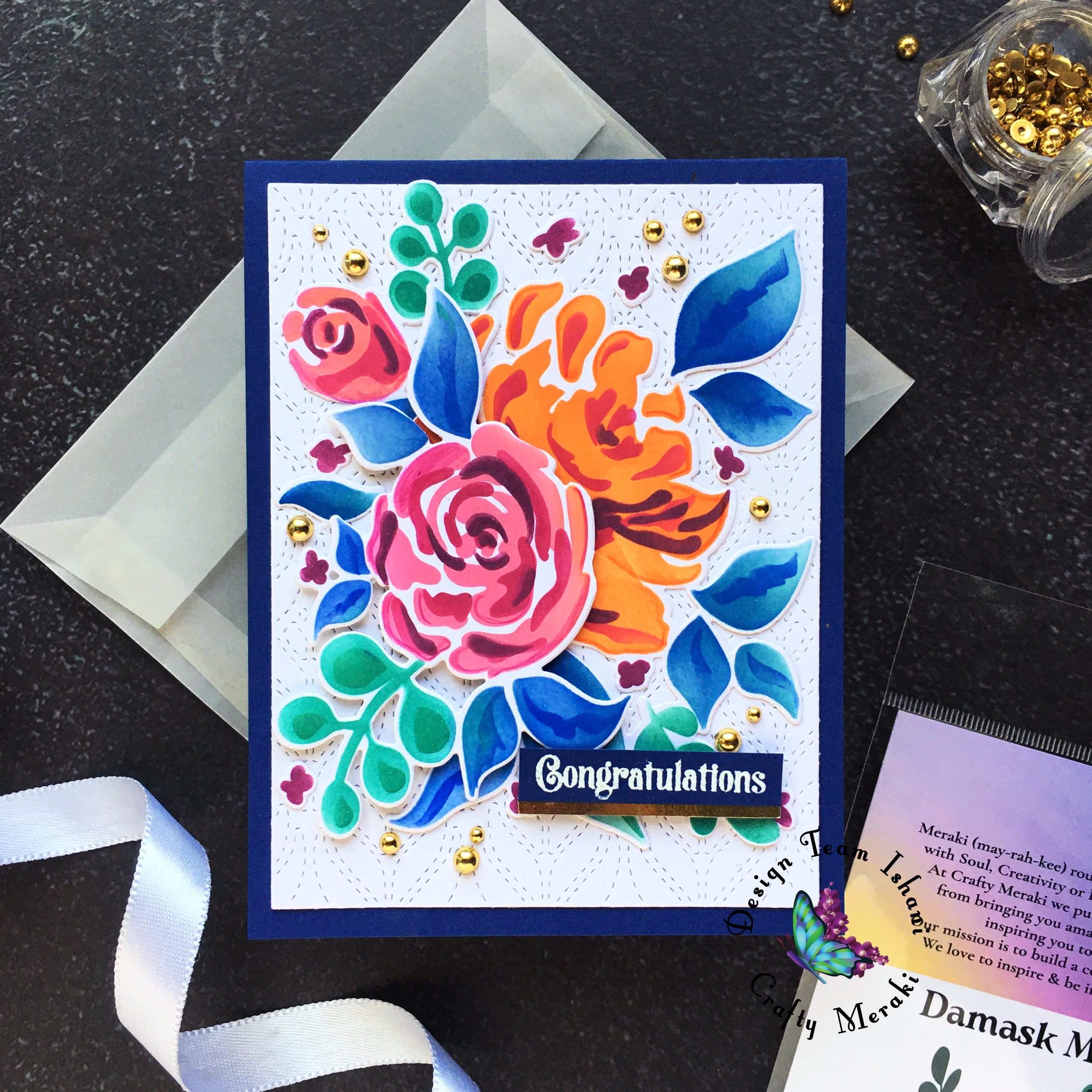 Crafty Meraki Damask Layering Stencil Set