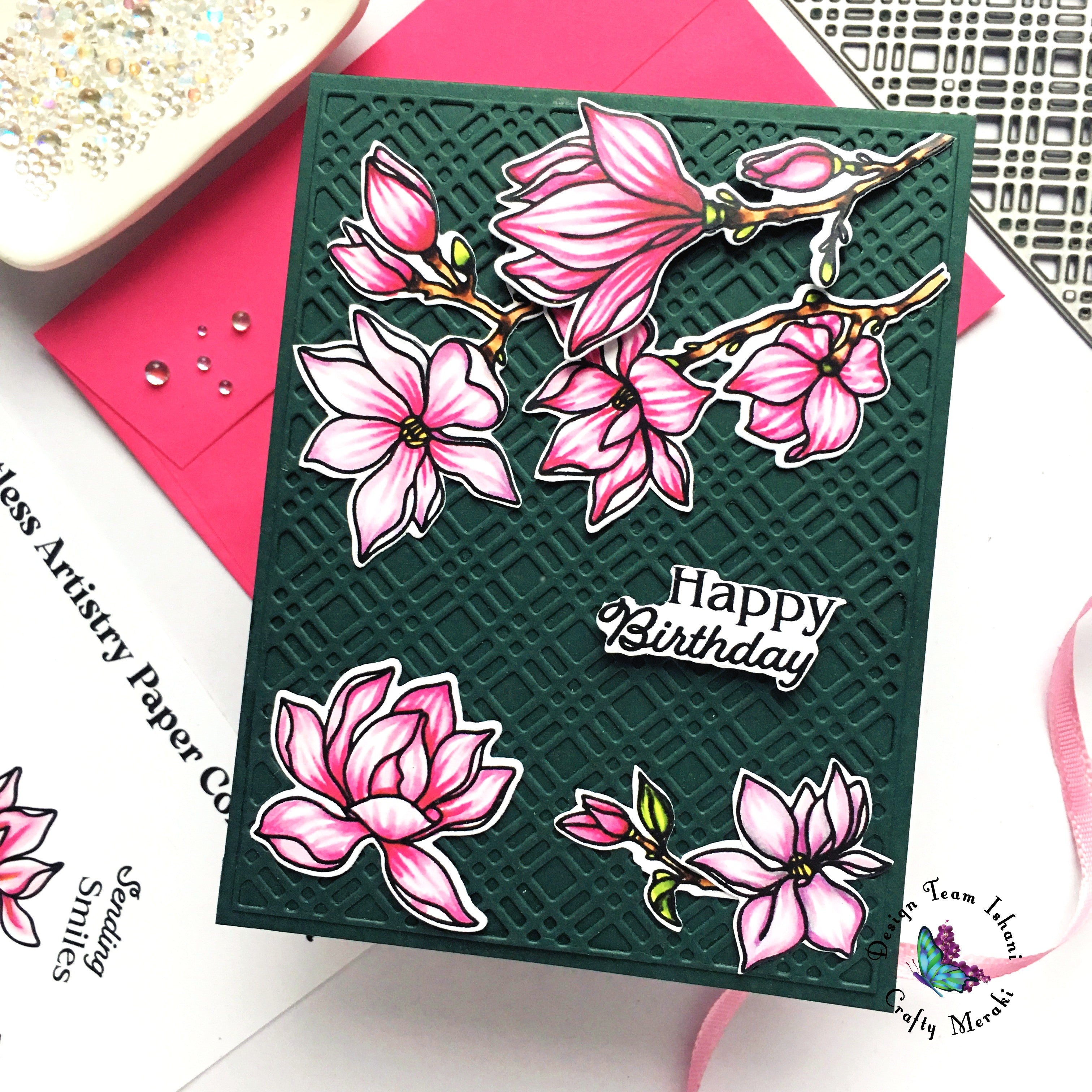 Crafty Meraki Whimsical Magnolias Coordinating Meraki Para-Dies