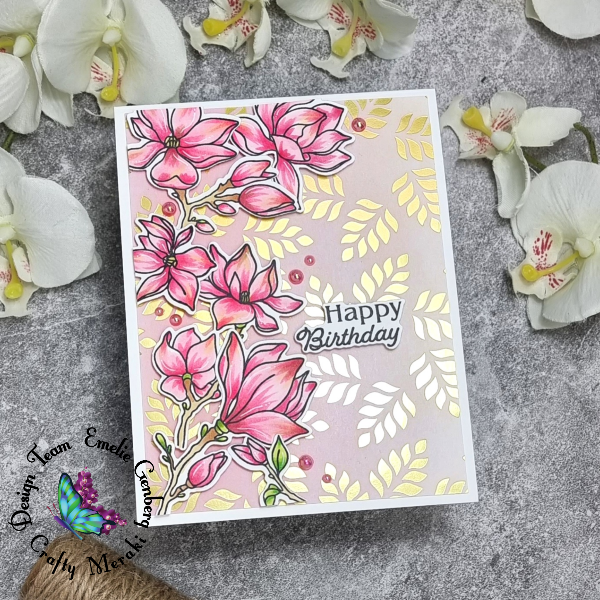 Crafty Meraki Whimsical Magnolias Stamp Set