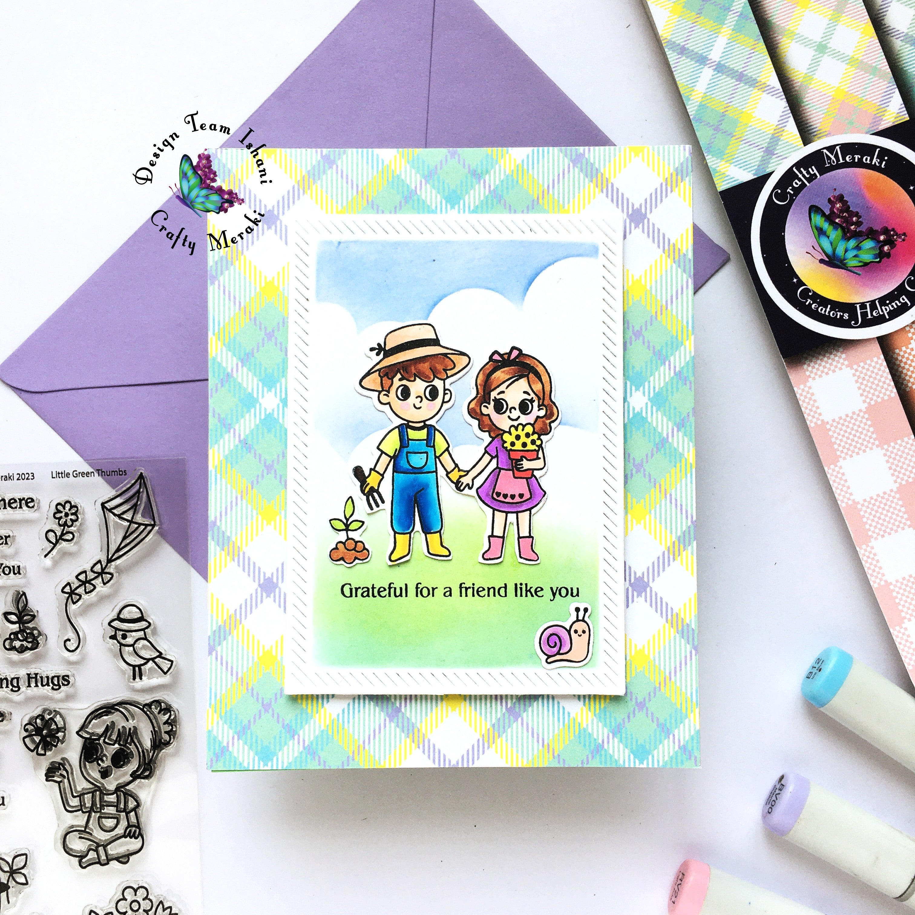 Crafty Meraki Little Green Thumbs Stamp Set