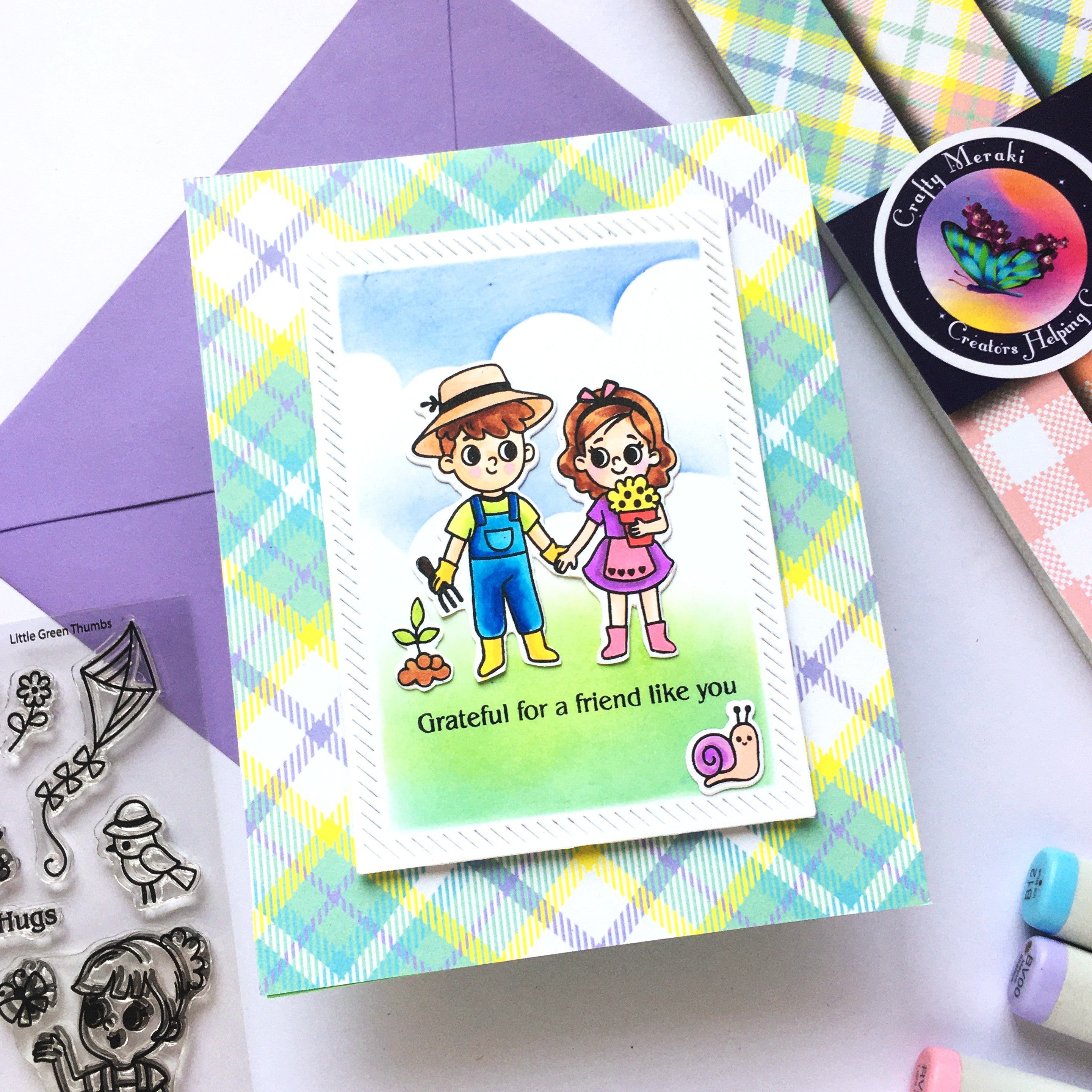 Crafty Meraki Luxe Plaid Pattern Paper Pack