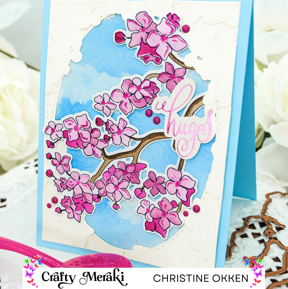 Crafty Meraki Sakura Blossom Layering Stencil set