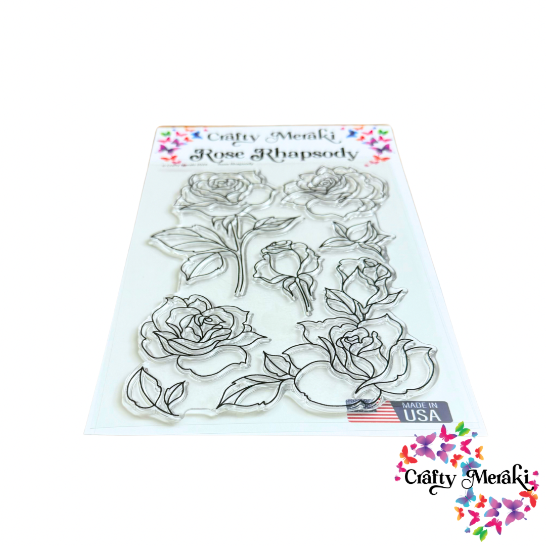 Crafty Meraki Rose Rhapsody Stamp Set