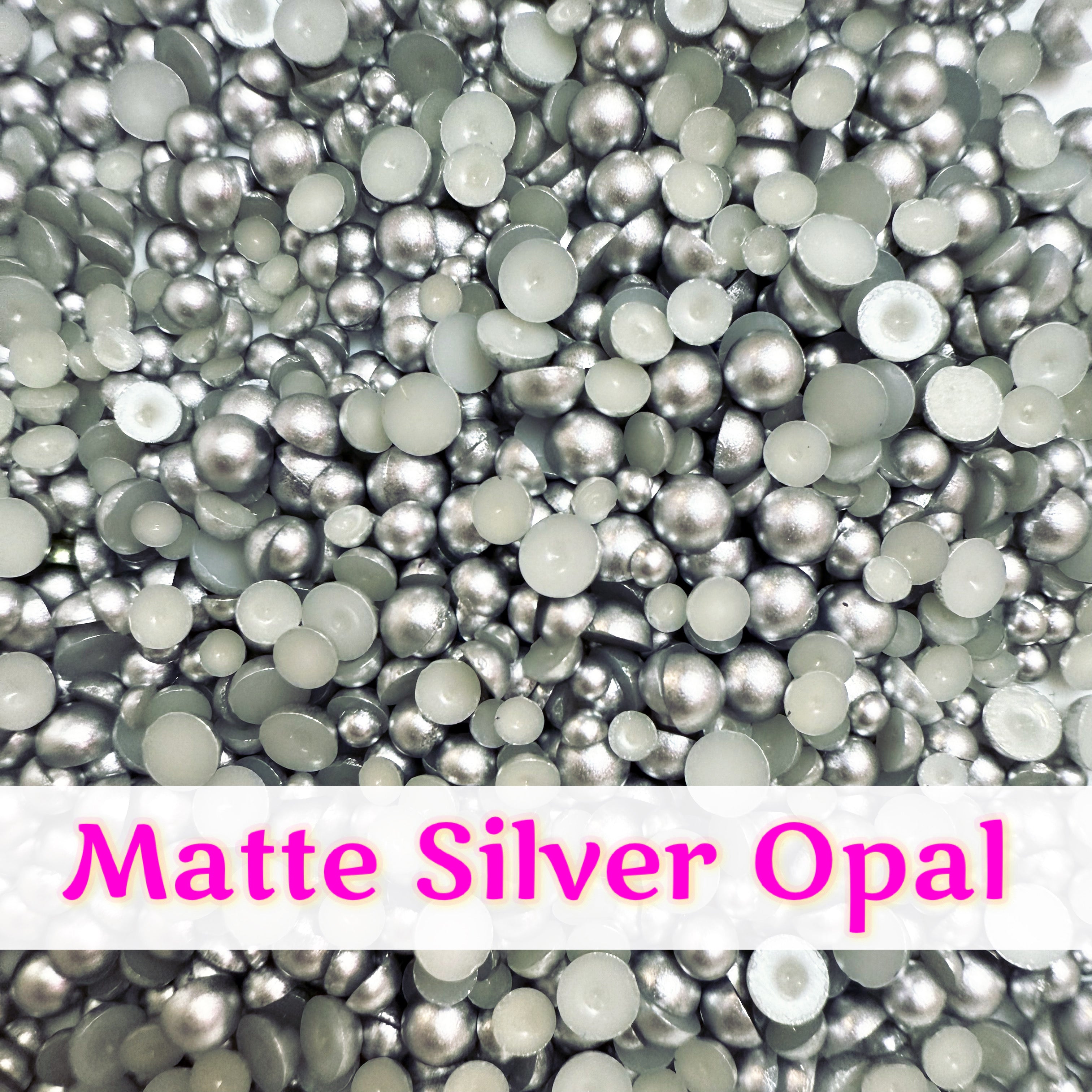 Meraki Matte Silver Opal Gems
