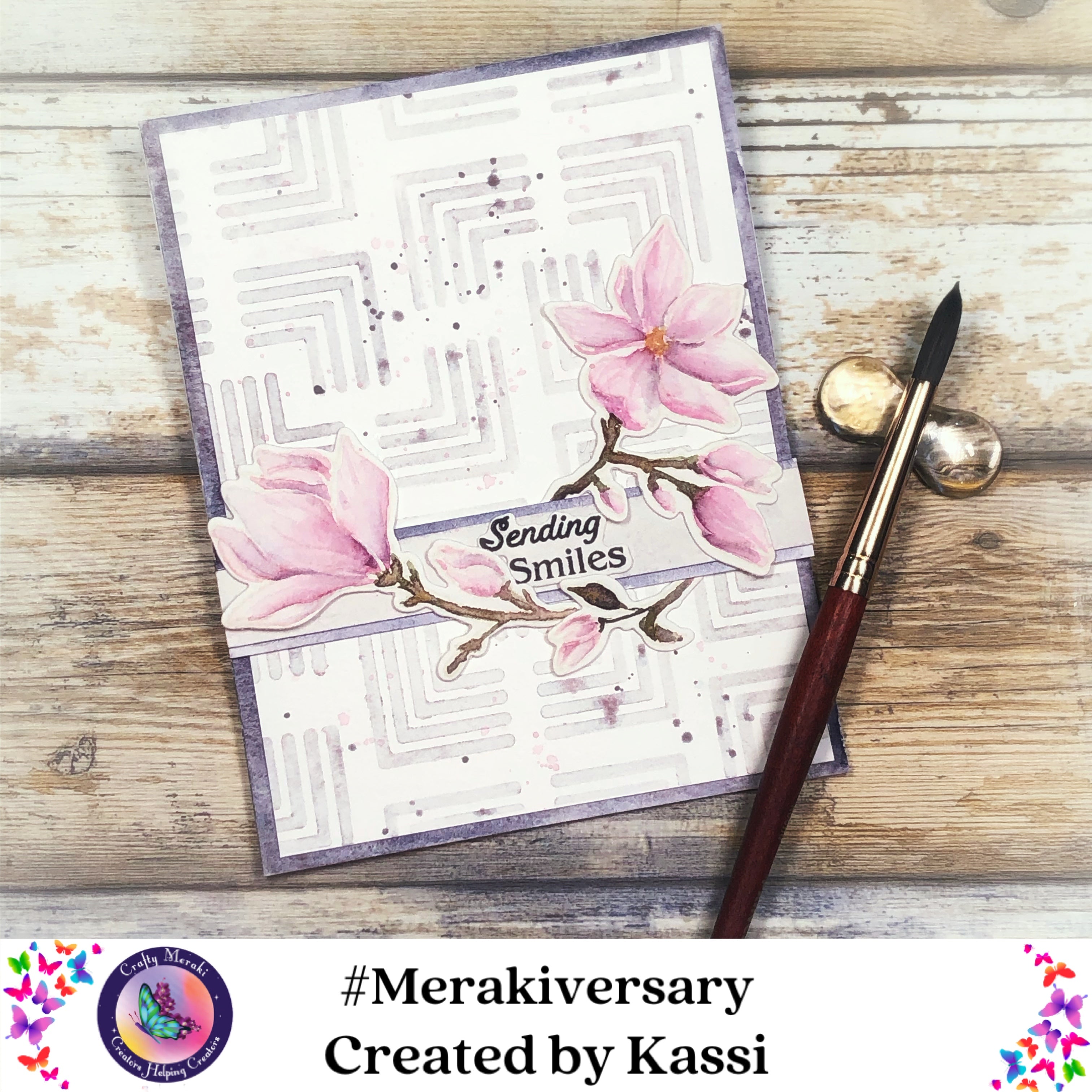 Crafty Meraki Whimsical Magnolias Stamp Set