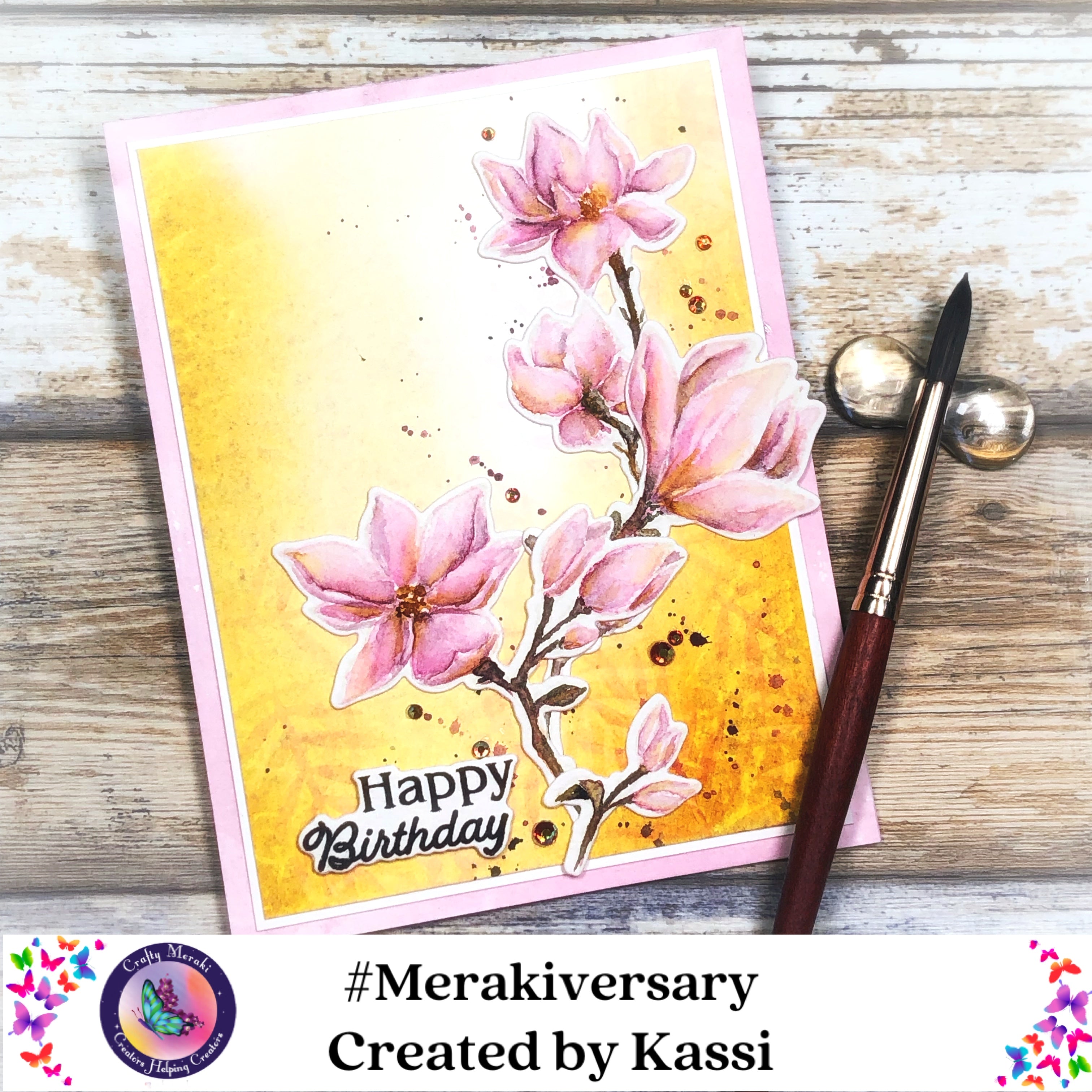 Crafty Meraki Whimsical Magnolias Stamp Set