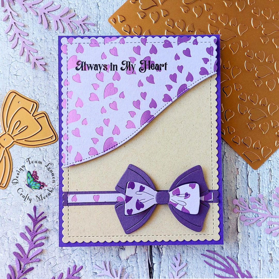 Crafty Meraki Loopy Hearts Hot Foil Plate