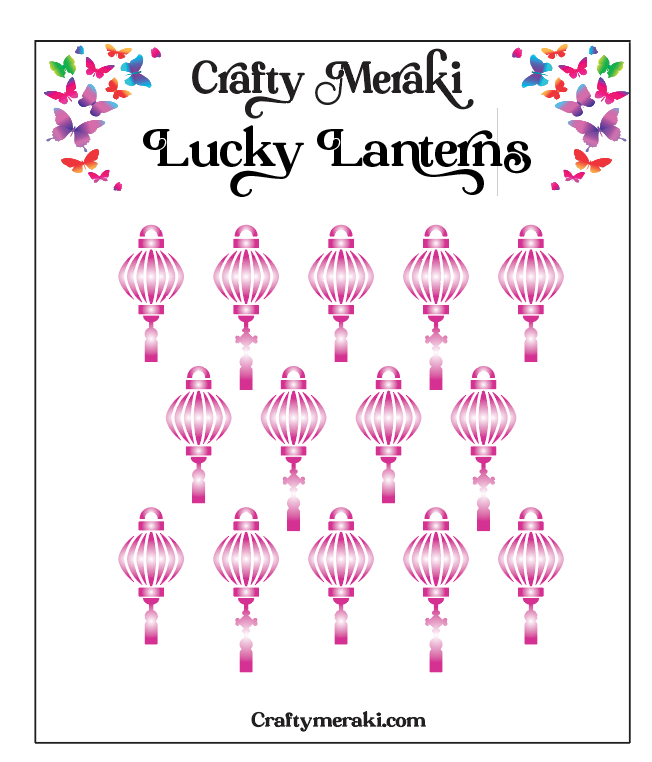 Crafty Meraki Lucky Lanterns Stencil