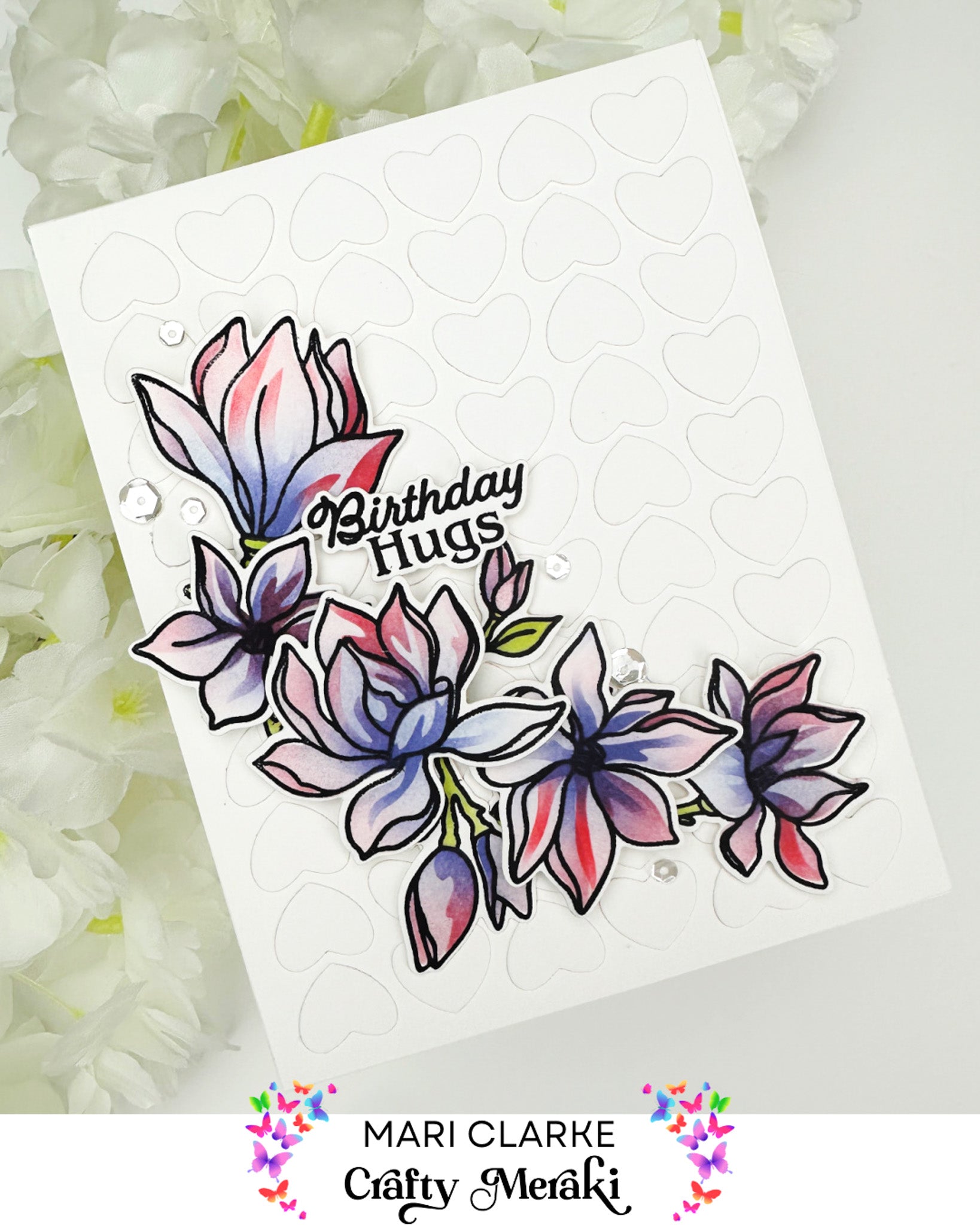 Crafty Meraki Whimsical Magnolias Stamp Set