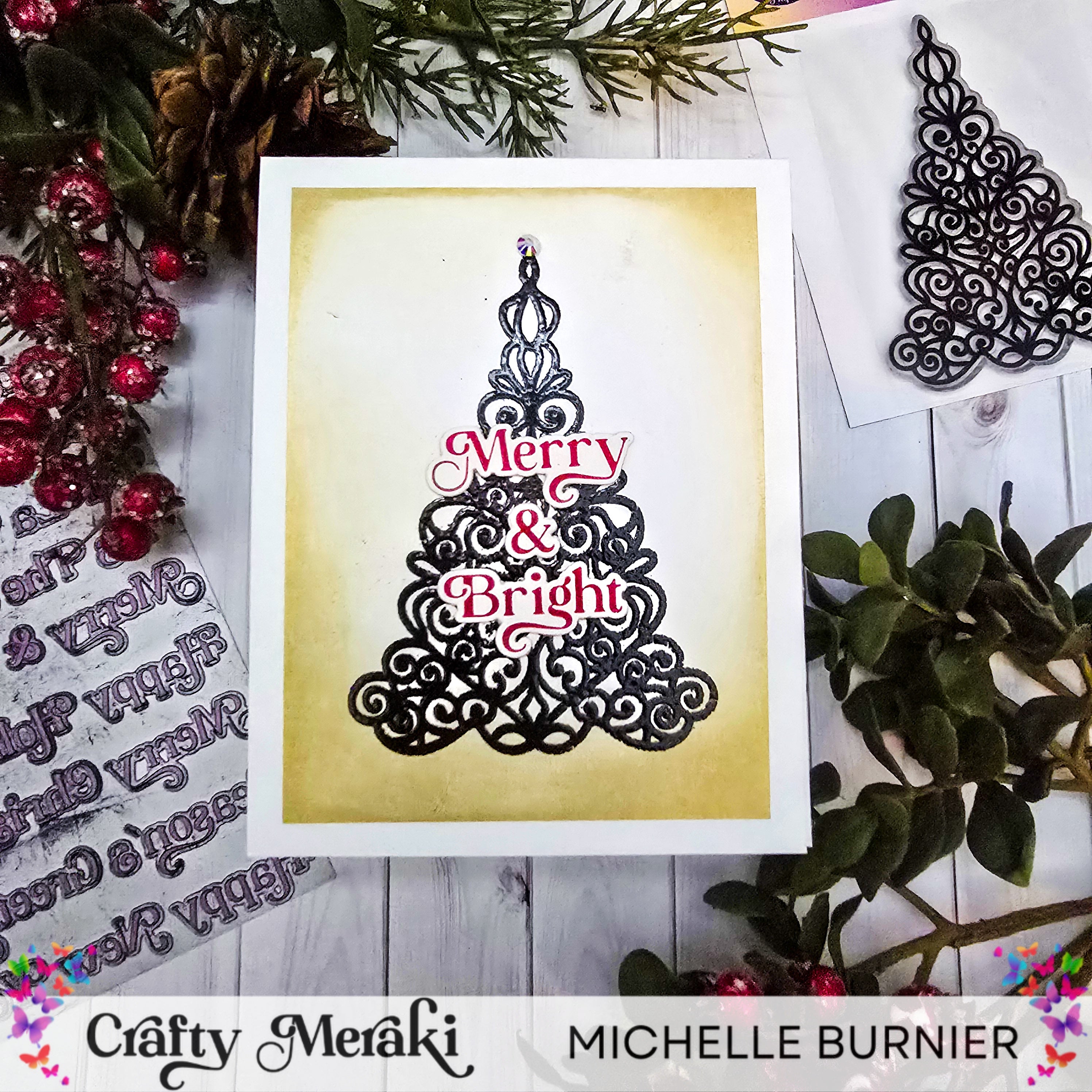 Crafty Meraki Gilded Holiday Expressions Press-Tacular Plate