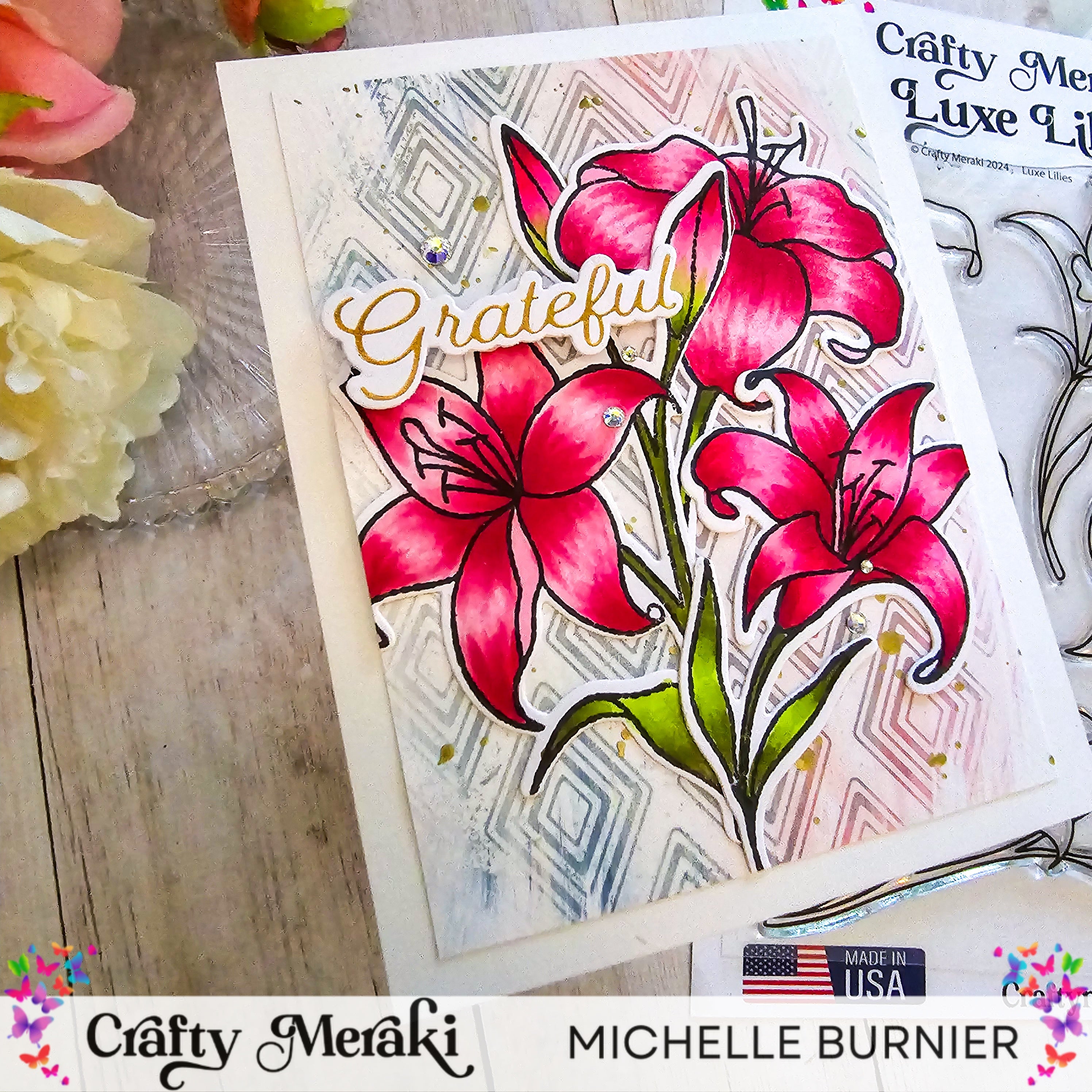Crafty Meraki Luxe Lilies Stamp Set