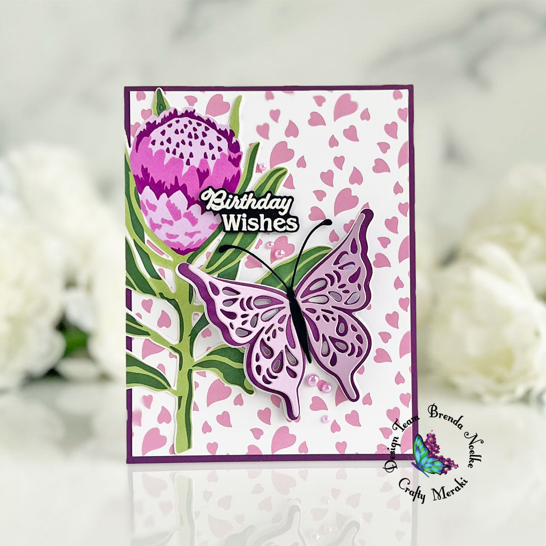 Crafty Meraki Protea Paradise Layering Stencil Set