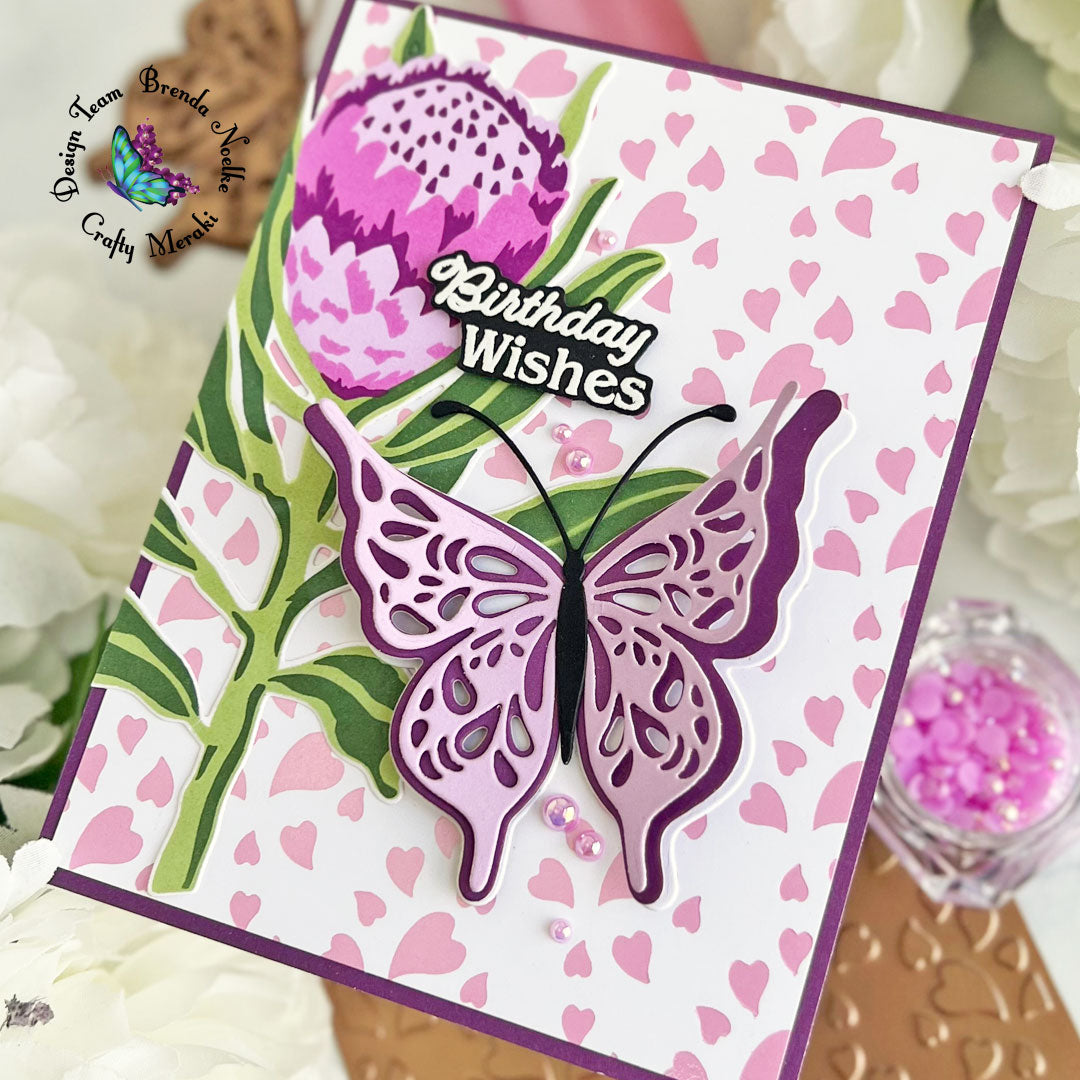 Crafty Meraki Protea Paradise Layering Stencil Set