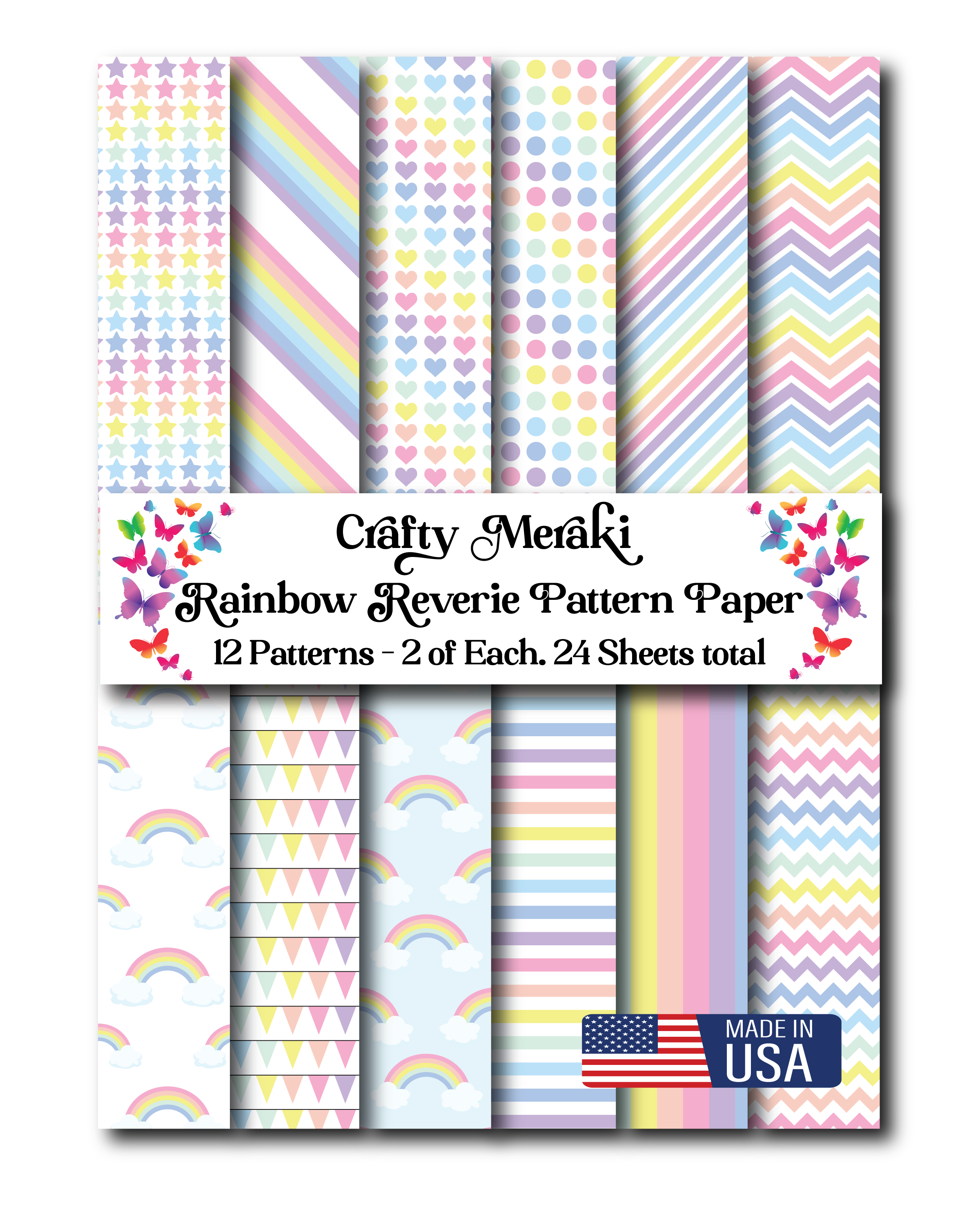 Crafty Meraki Rainbow Reverie Paper Pack