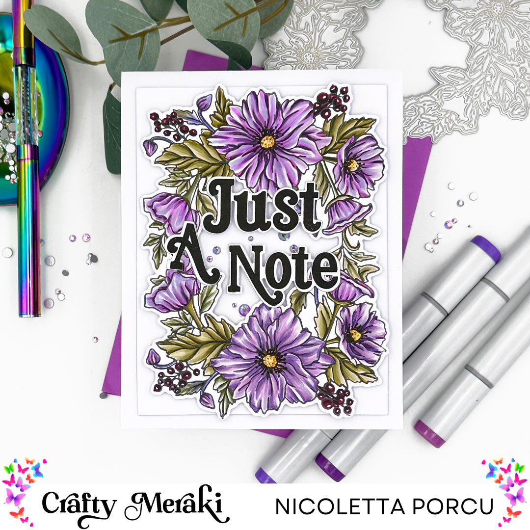 Crafty Meraki Floral Fantasy Coordinating Die Set