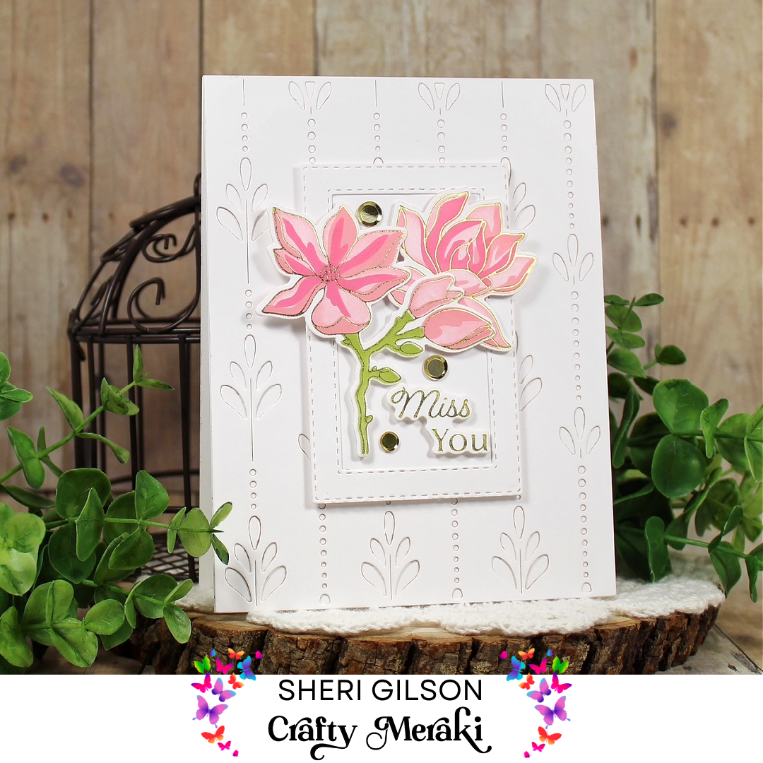 Crafty Meraki Whimsical Magnolias Layering Stencil Set