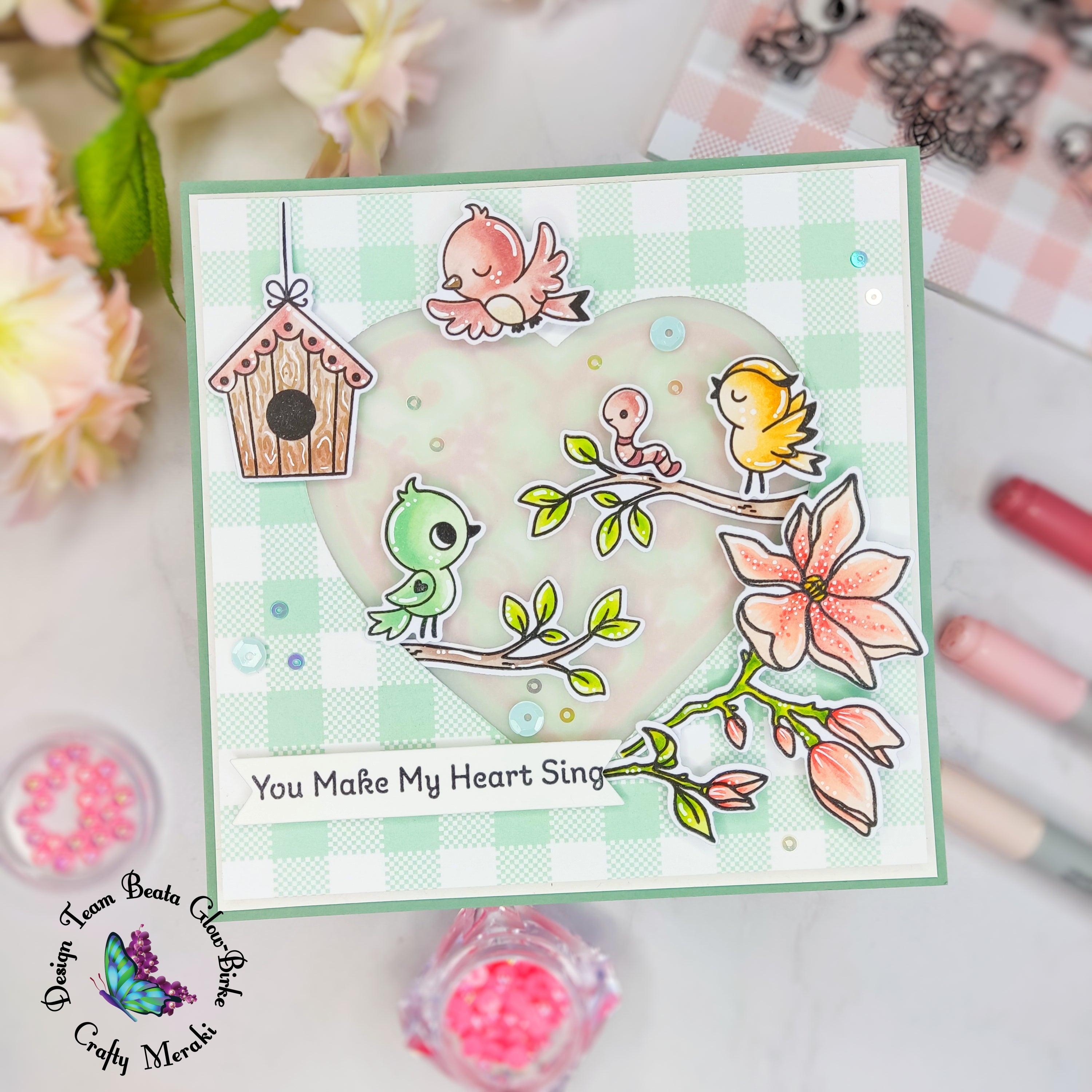 Crafty Meraki Whimsical Magnolias Coordinating Meraki Para-Dies