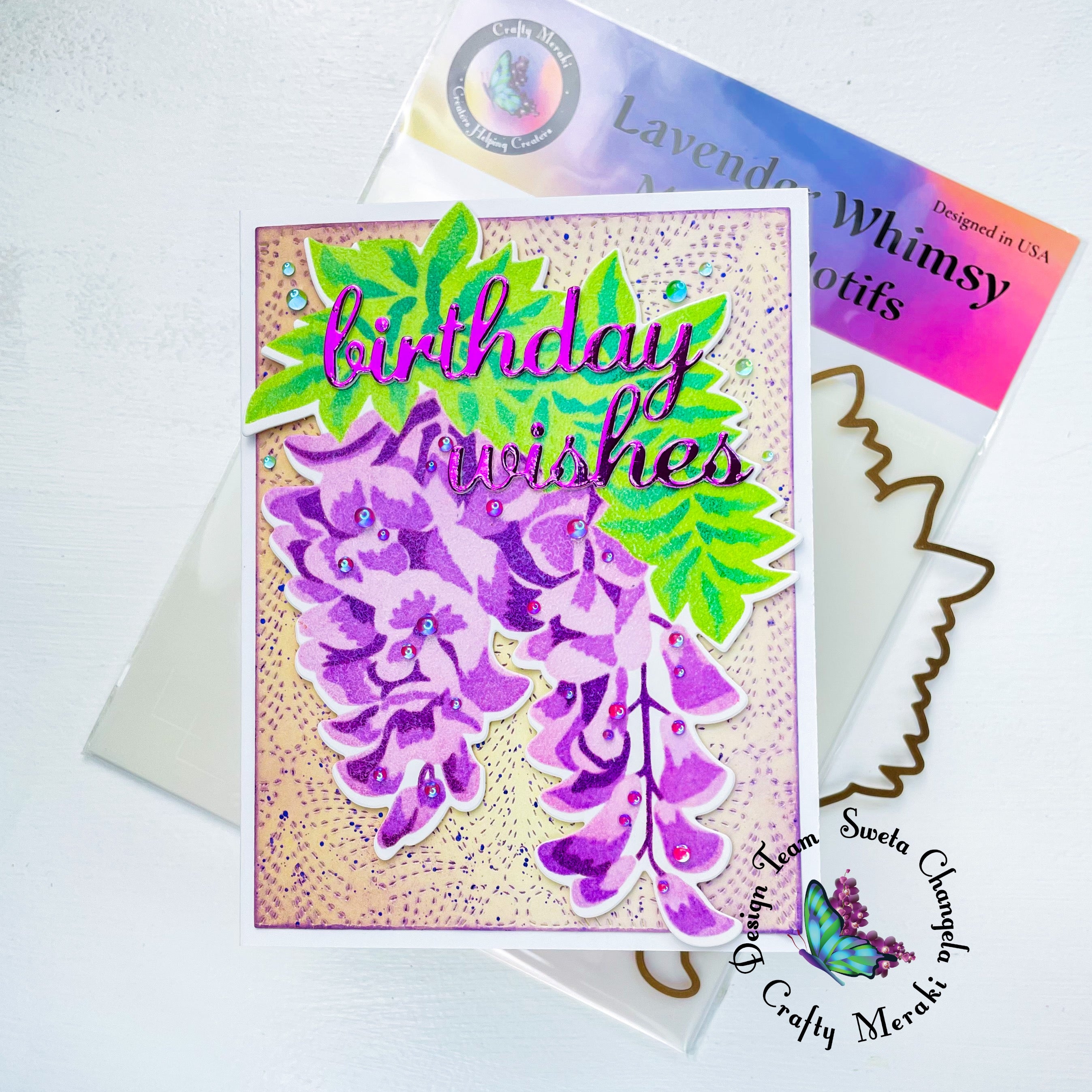 Crafty Meraki Lavender Whimsy Coordinating Die Set