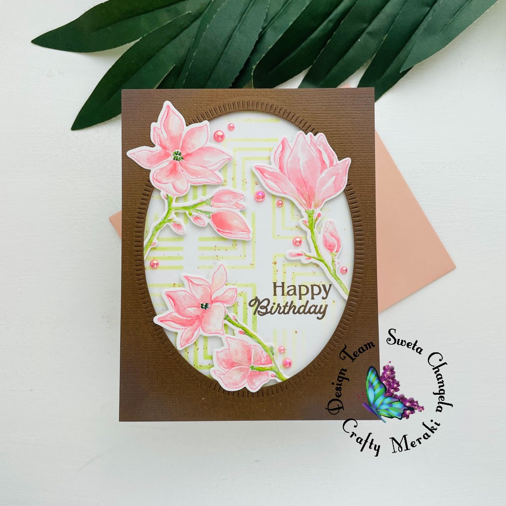 Crafty Meraki Whimsical Magnolias Stamp Set