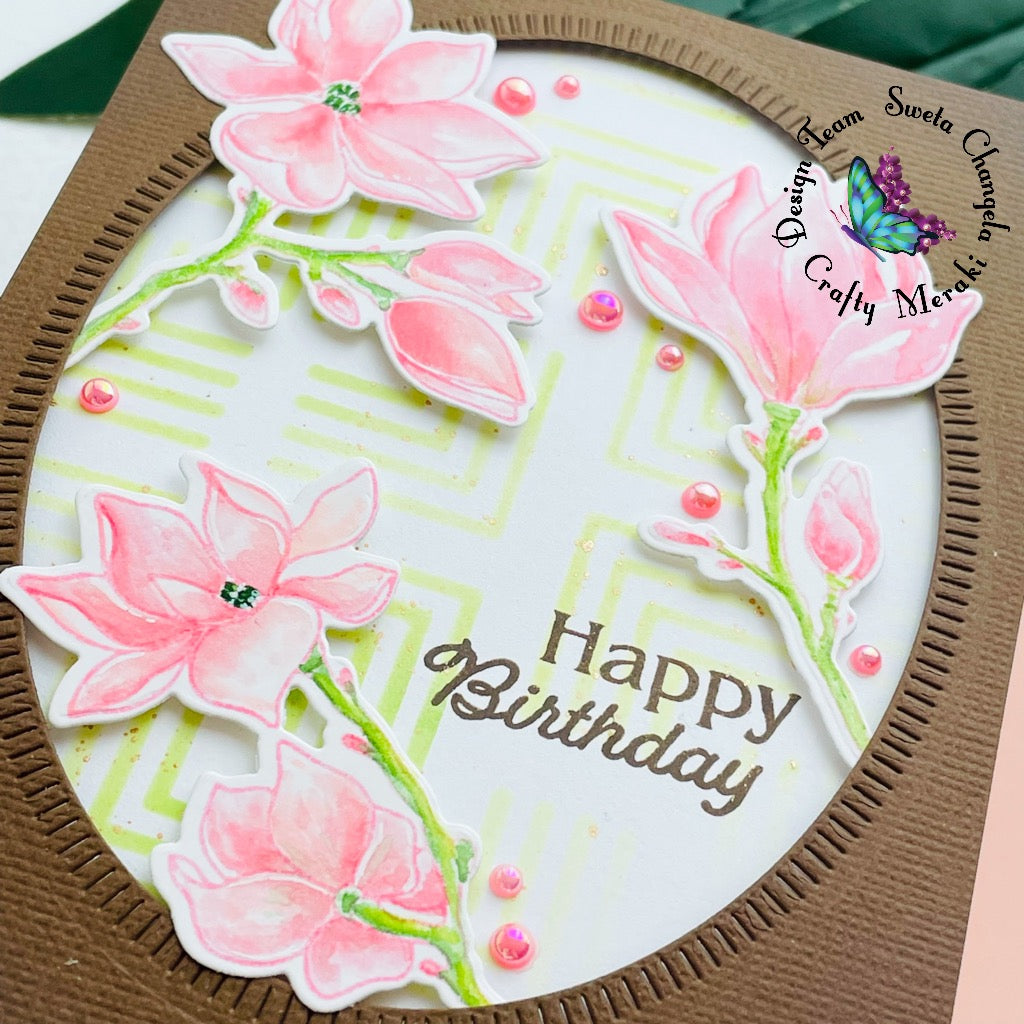 Crafty Meraki Whimsical Magnolias Coordinating Meraki Para-Dies