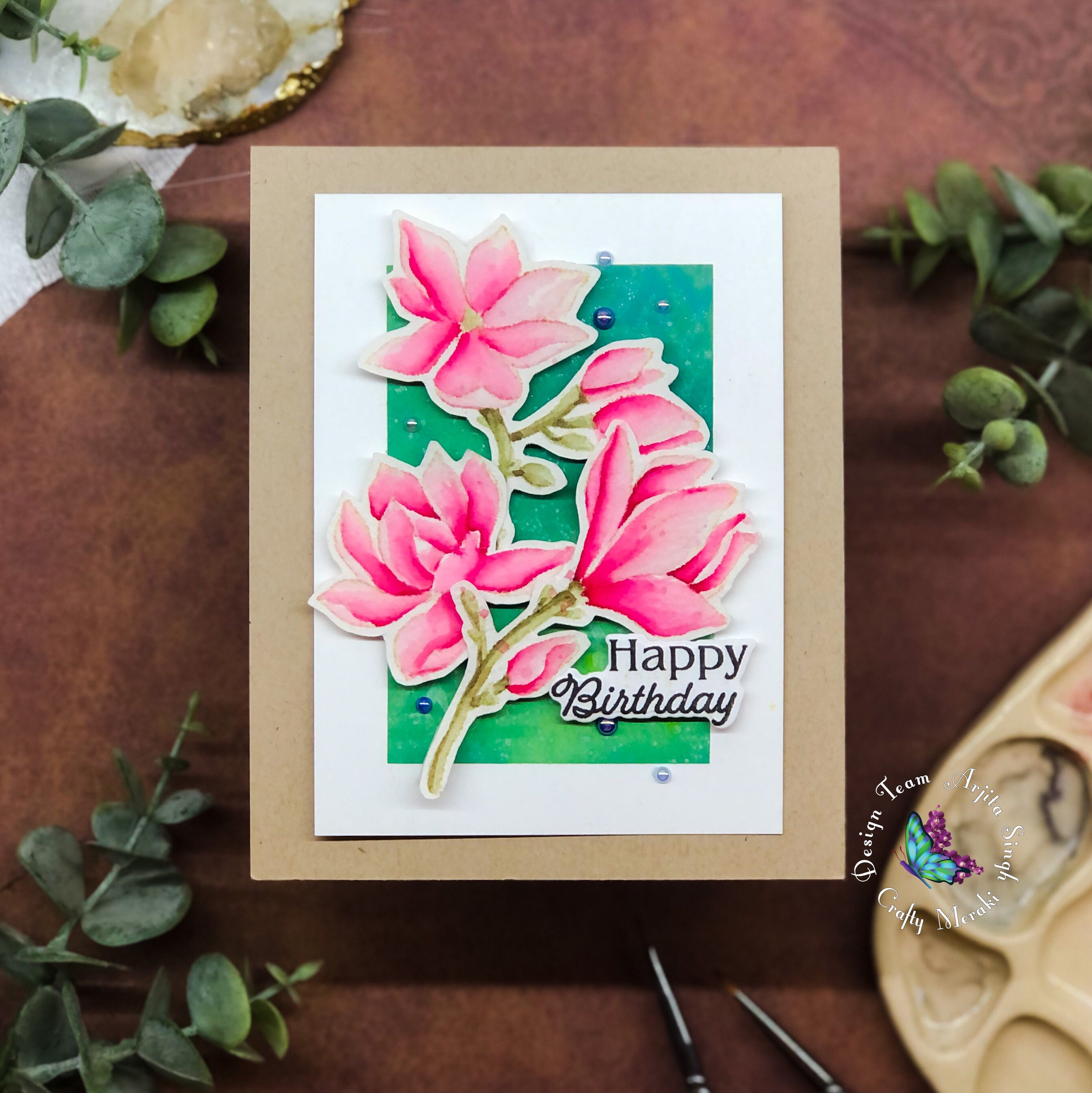 Crafty Meraki Whimsical Magnolias Stamp Set