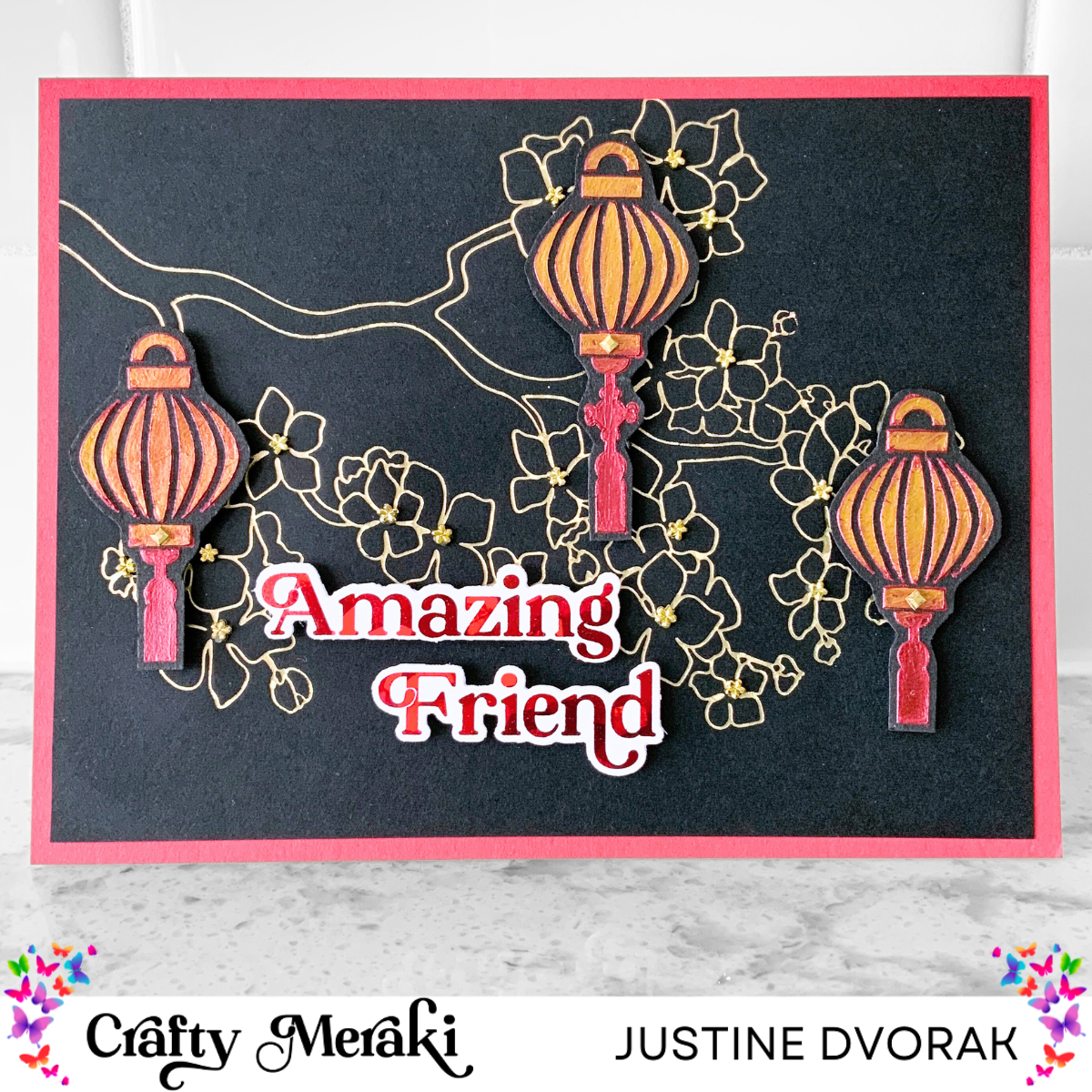 Crafty Meraki Sakura Blossom Press-Tacular Plate