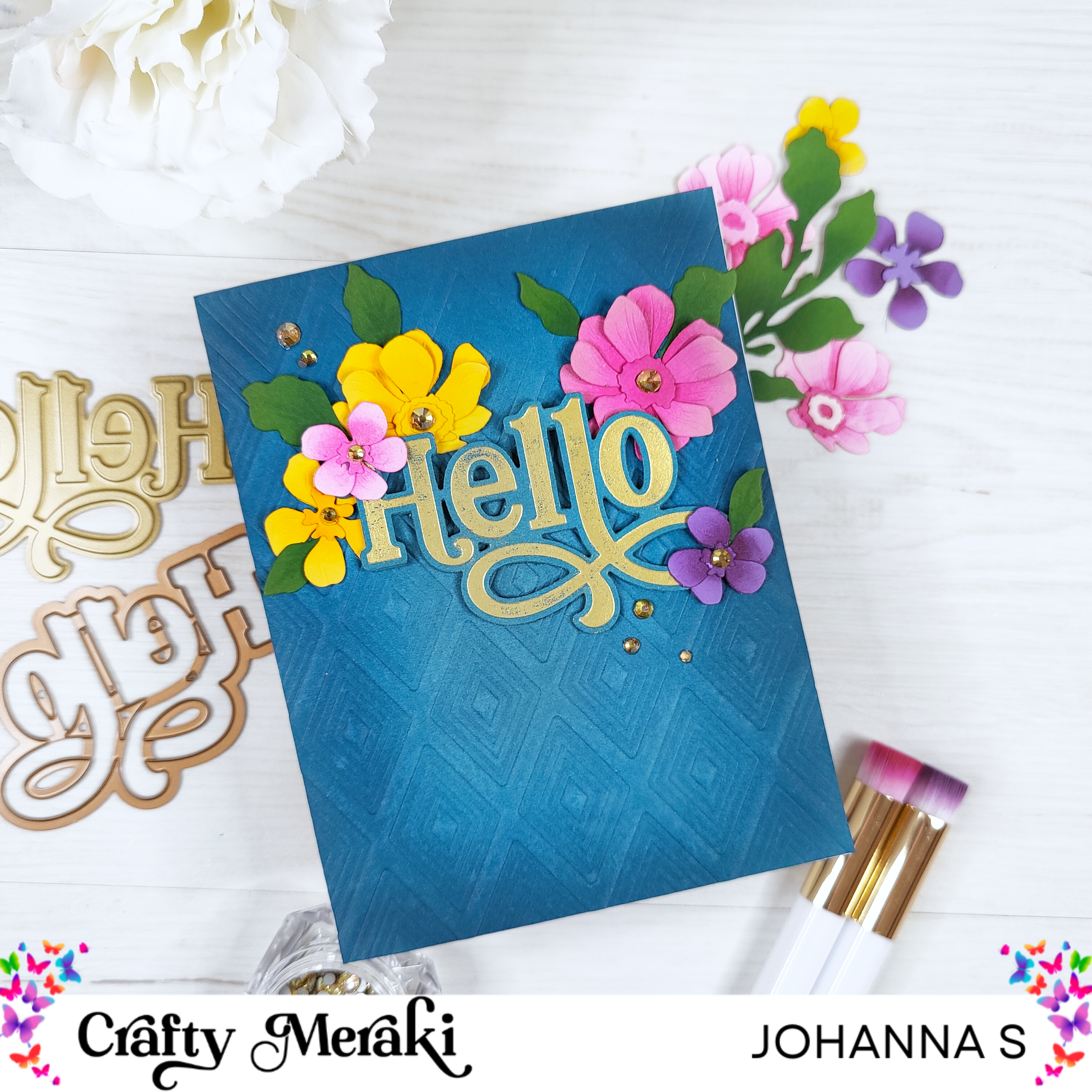 Crafty Meraki - Meraki Moments Hello Hot Foil plate and Die combo