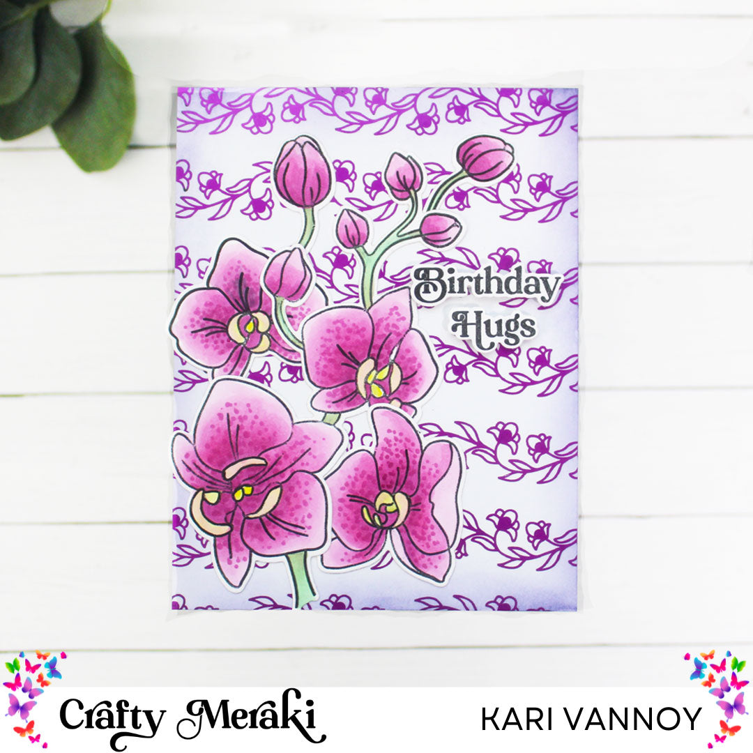 Crafty Meraki Orchid Opulence Stamp Set