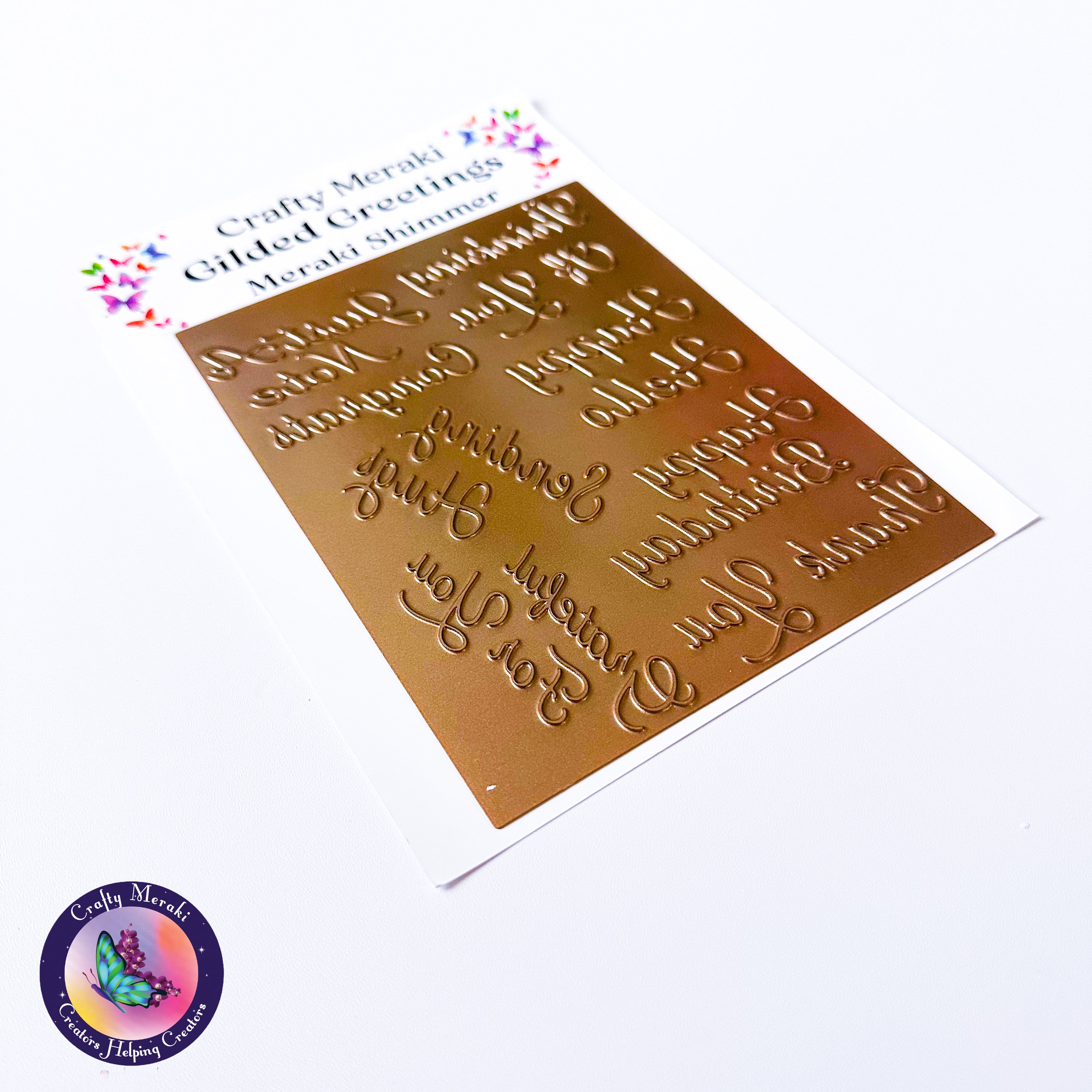 Crafty Meraki Gilded Greetings Hot Foil Plate