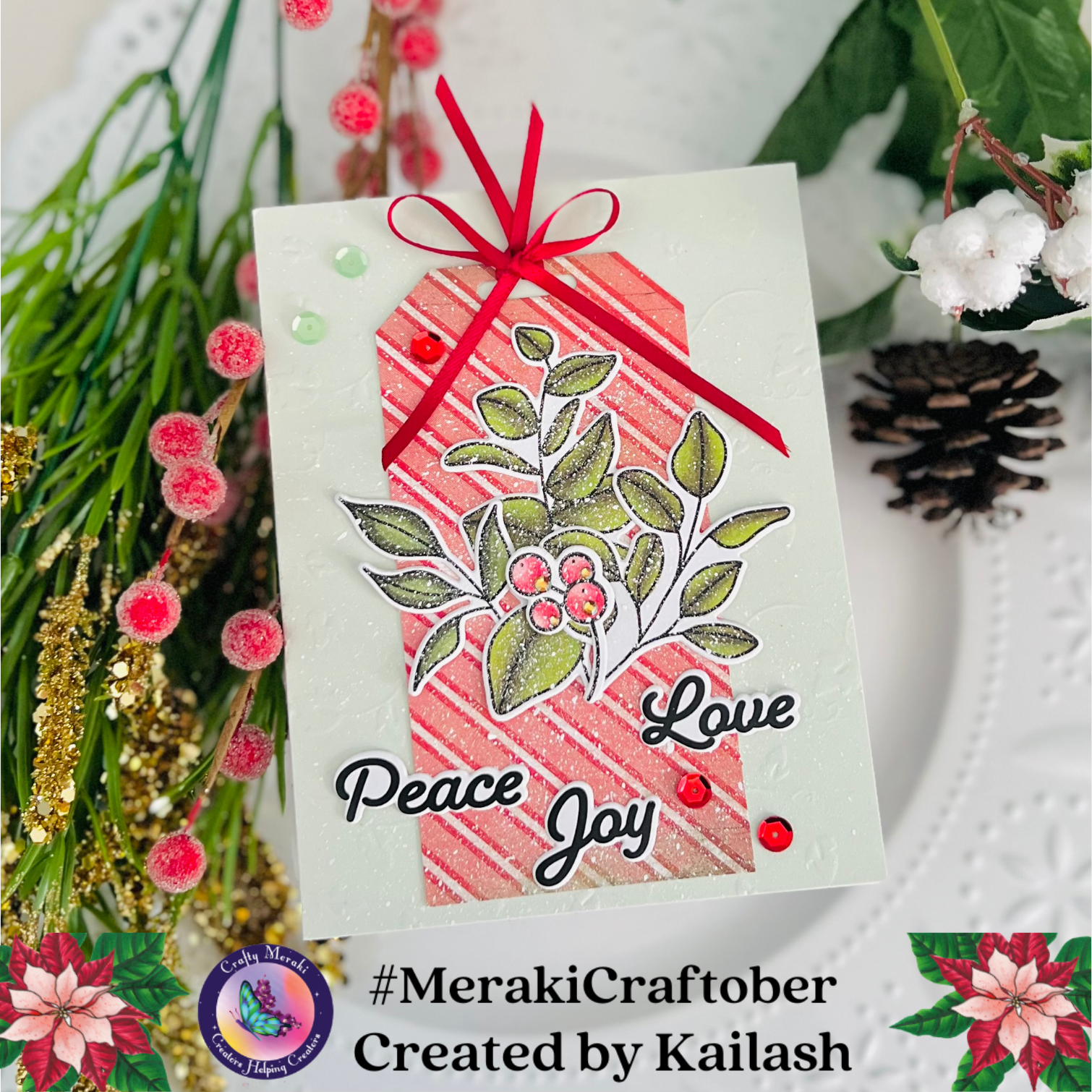Crafty Meraki Evergreen Elegance Coordinating Die