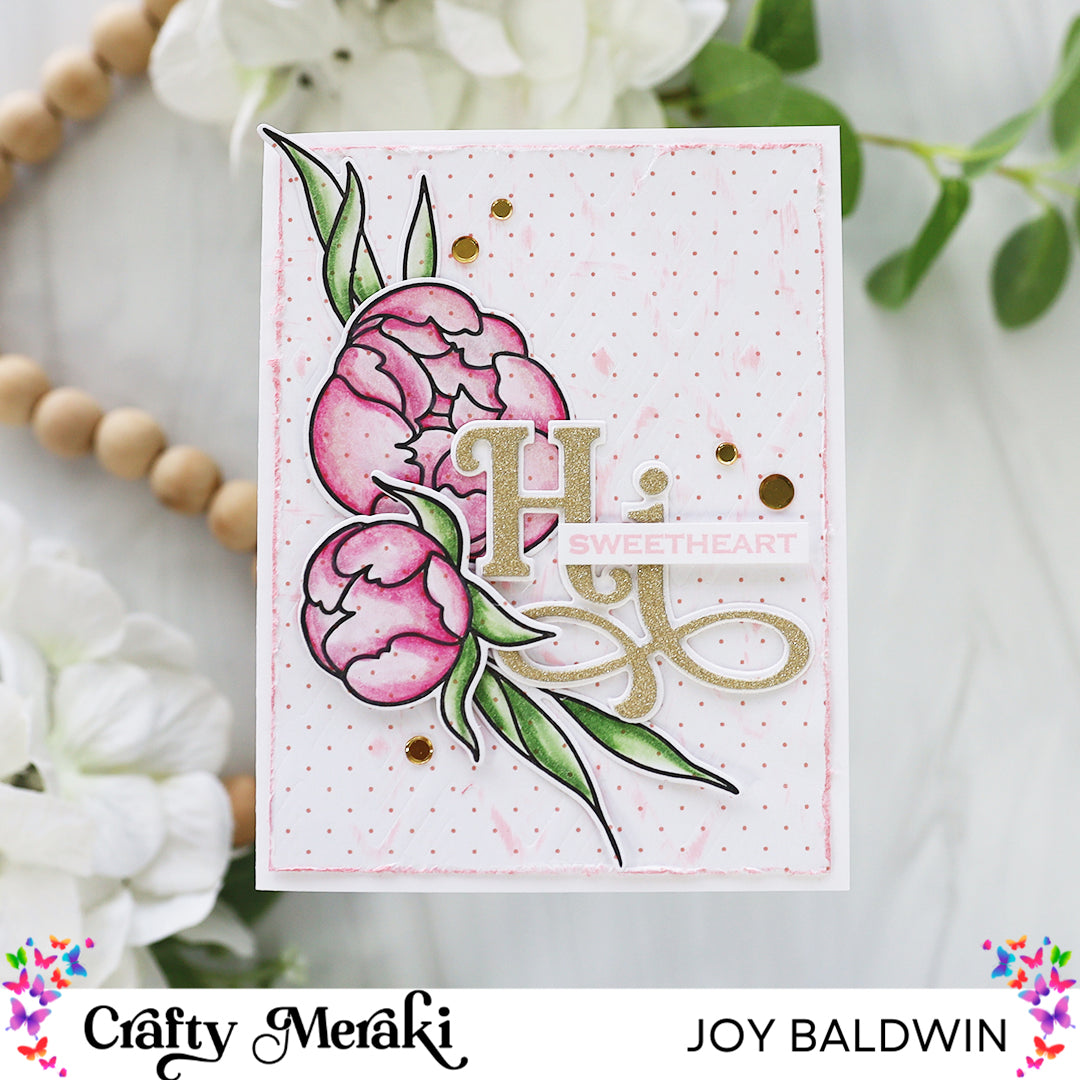 Crafty Meraki Peony Parade Stamp Set