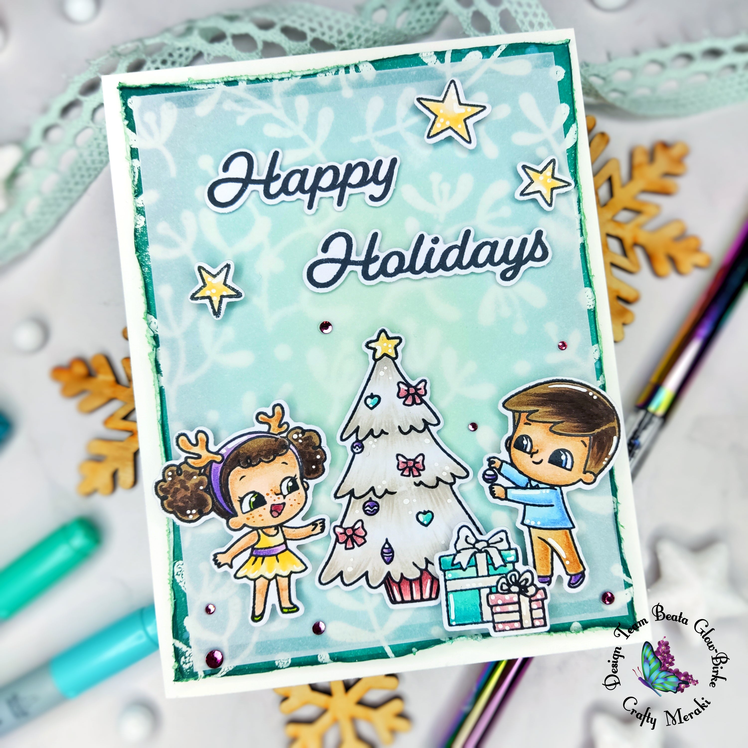 Crafty Meraki Festive Frolic Stamp Set