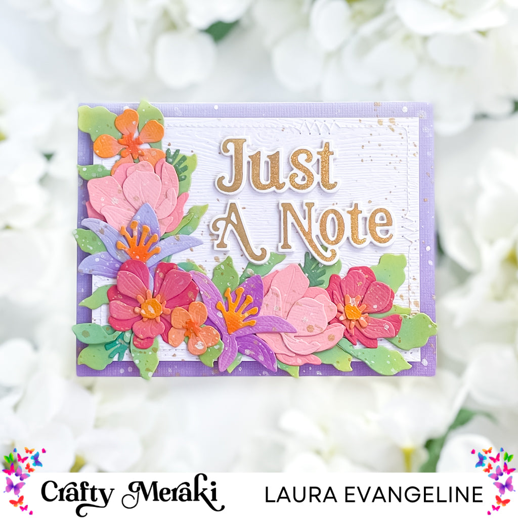 Crafty Meraki - Meraki Moments Just A Note Hot Foil plate and Die combo